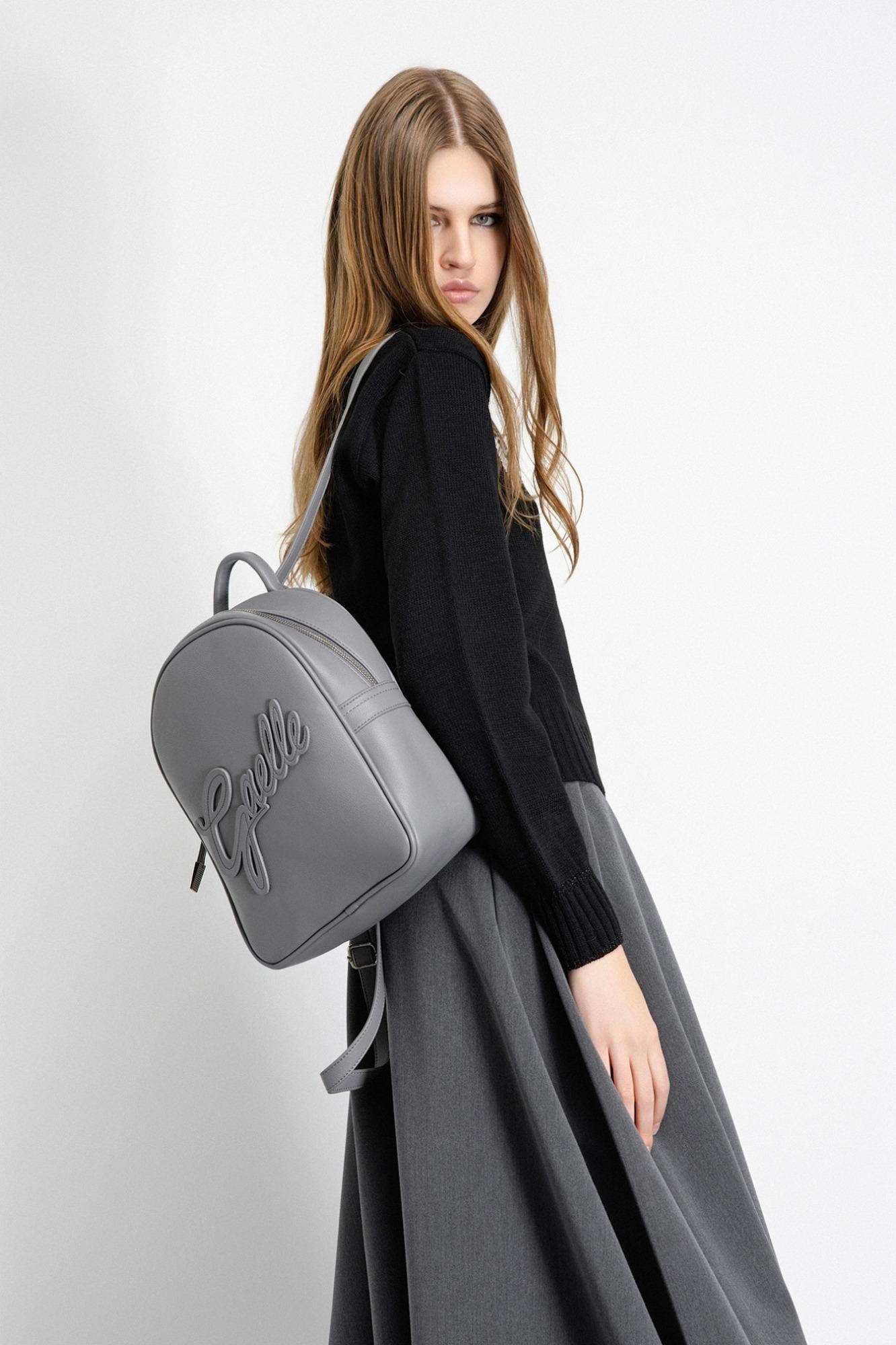Regular Backpack Maxi Patch Bottalato  Grigio - Gaëlle Paris GAACW02350-MTTW0002 GR08 GAELLE 