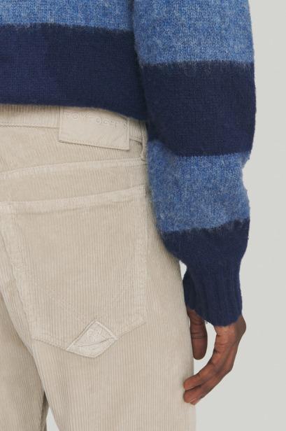 Roy Rogers pantalone in velluto modello Dapper colore mastic RRU90007P4600112 C0134 ROY ROGER'S 