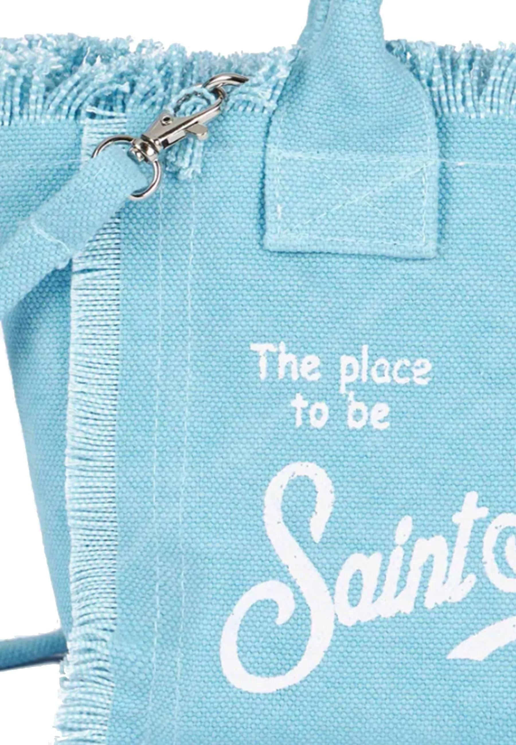 Mc2 saint barth Borsa Vanity Mini Canvas Celeste VAMI001 00165L MC2 SAINT BARTH 