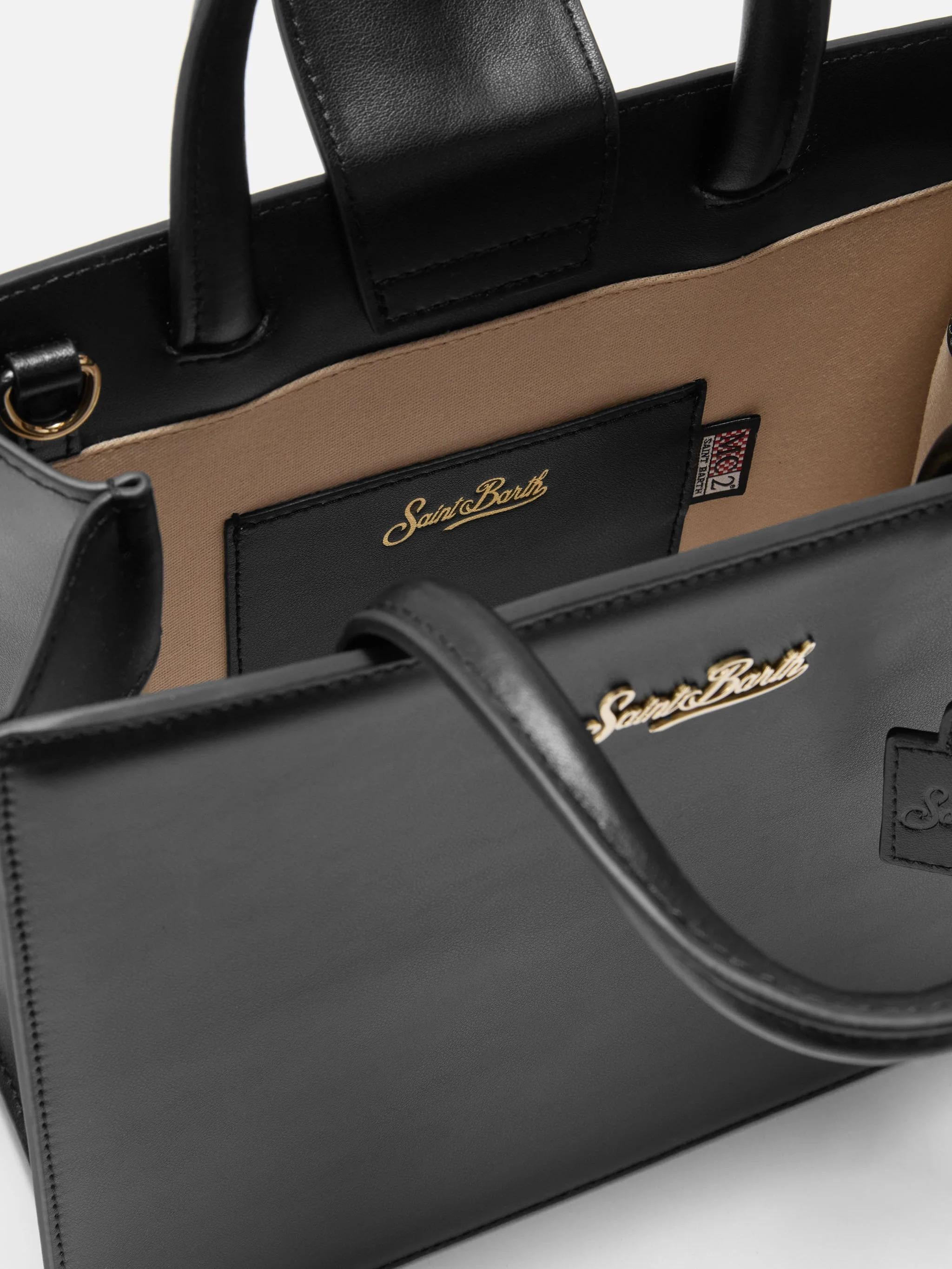 Borsa a mano Shop Bag Midi in pelle nera SHBM0001 00507I MC2 SAINT BARTH 