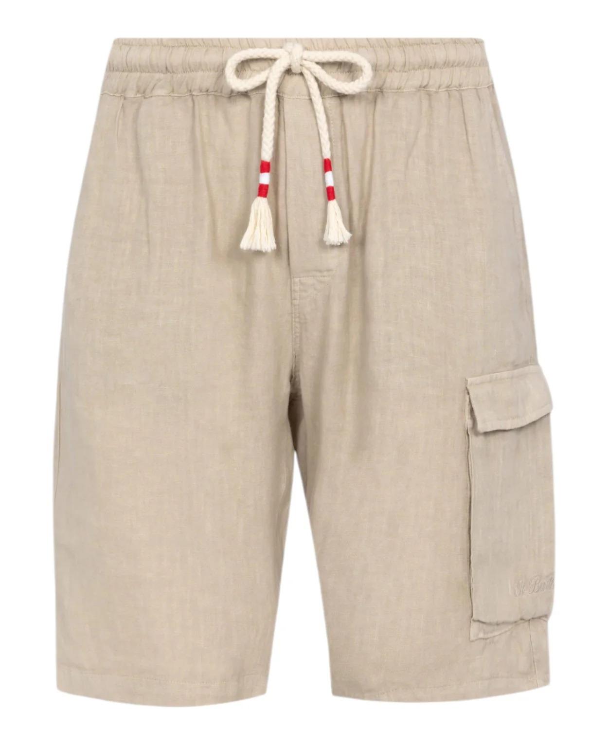 MC2 SAINT BARTH<BR/>Bermuda uomo lino Marseille con coulisse per il comfort beige MRE0002 01139L MC2 SAINT BARTH 