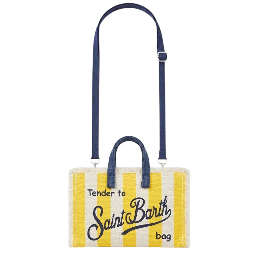 Mc2 Saint Barth Micro Borsa In Canvas A Righe Gialle PHONE001/09811L PHONE001 09811L MC2 SAINT BARTH 