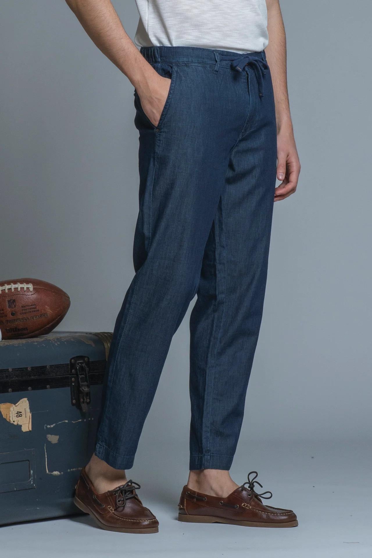 MILES CHINO LONG IN CHAMBRAY DARK BLUE IM26SSPM-MILES0-CMB C99 IMPURE 