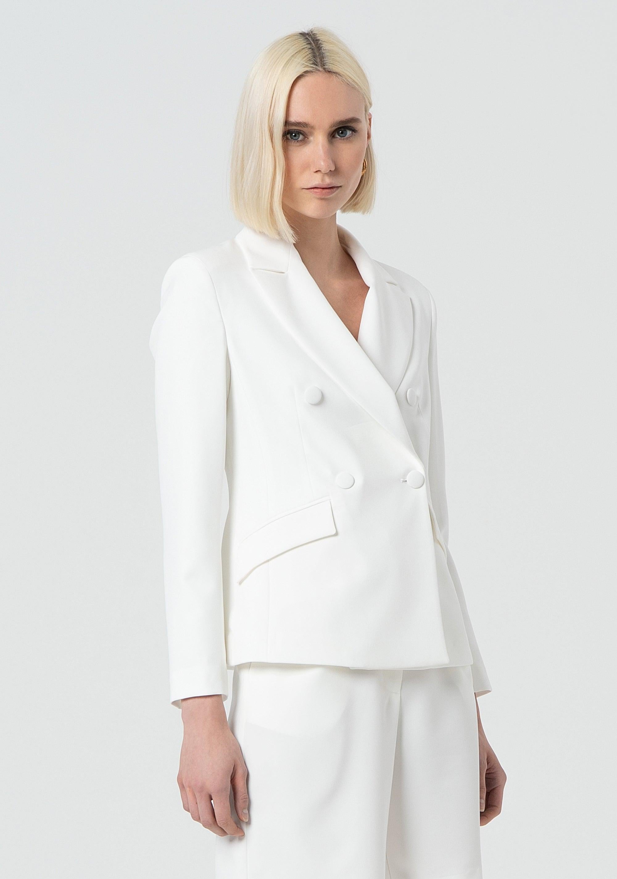 Blazer aderente doppiopetto cream
