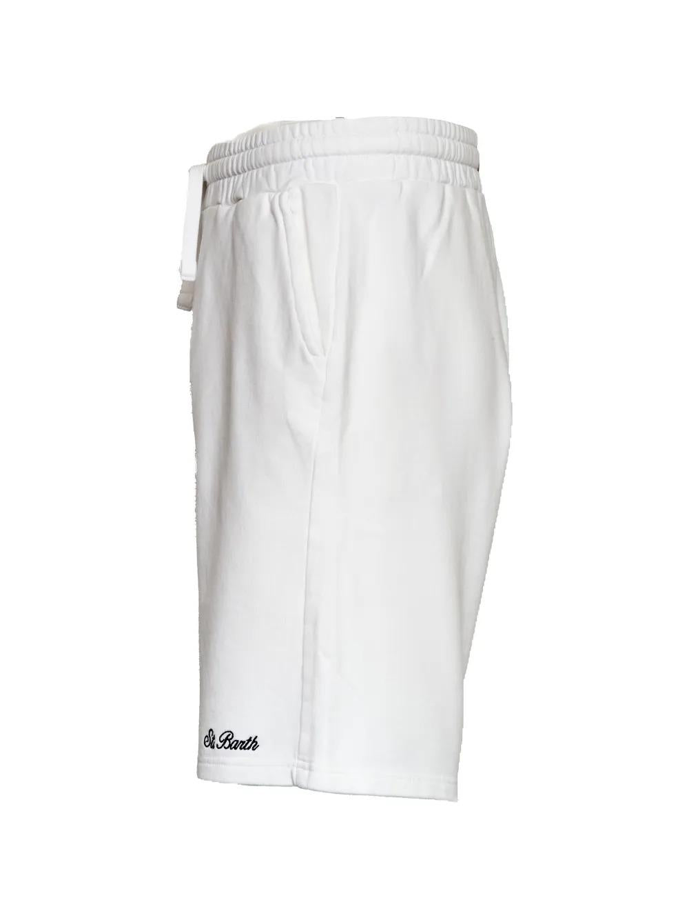 Bermuda Randle Sponge in tessuto effetto spugna bianco tinta unita RANL003 01163L MC2 SAINT BARTH 