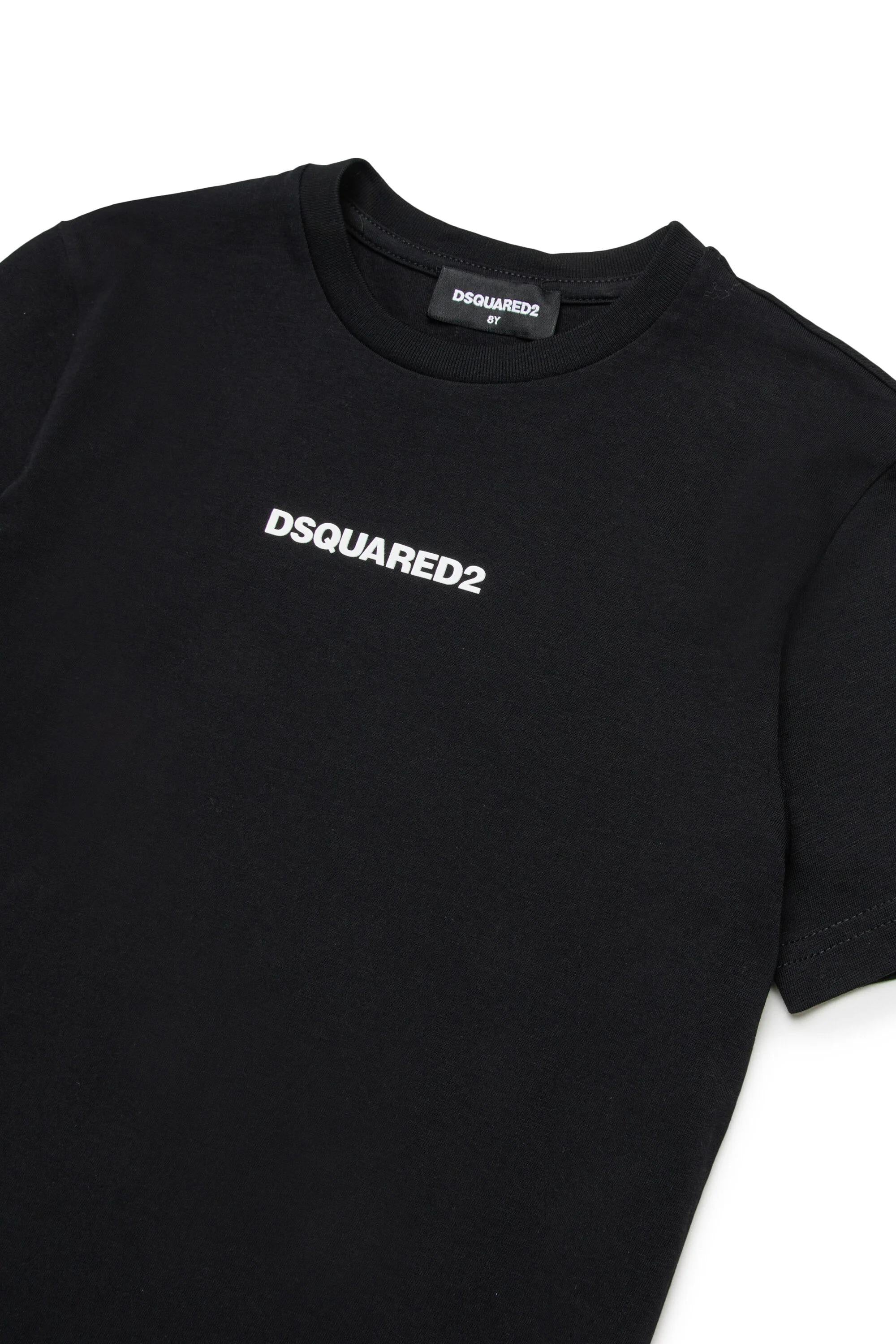 DSQUARED2<BR/>T-shirt con logo effetto gommato NERA DQ2823-D004G DQ900 DSQUARED KID 