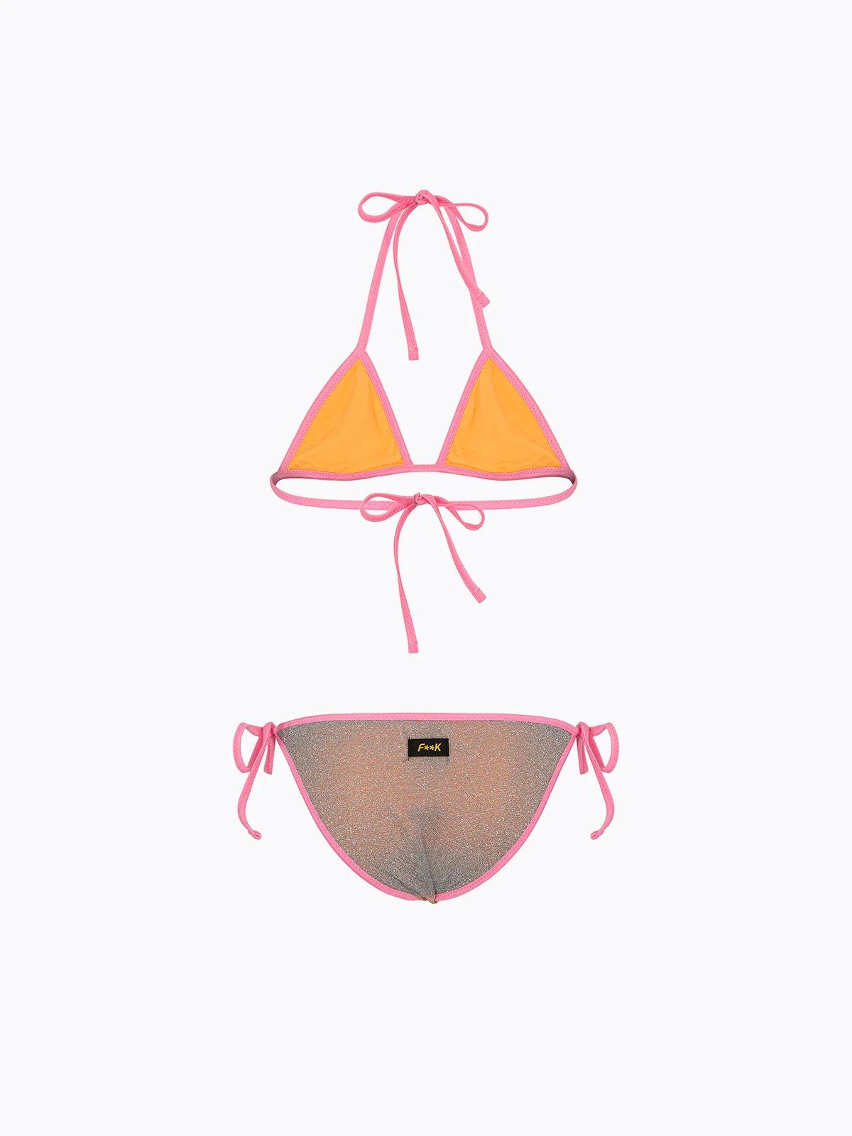 Bikini Bambina F**K Triangolo con Slip Regolabile Arancione SG0620-OR FJ26-SG0620 OR F**K 