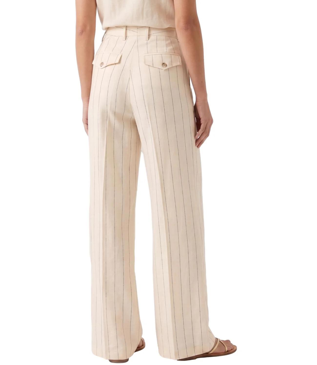 Vicolo Pantalone da Donna - Panna - Tab1675 TAB1675 BURRO/NERO VICOLO 