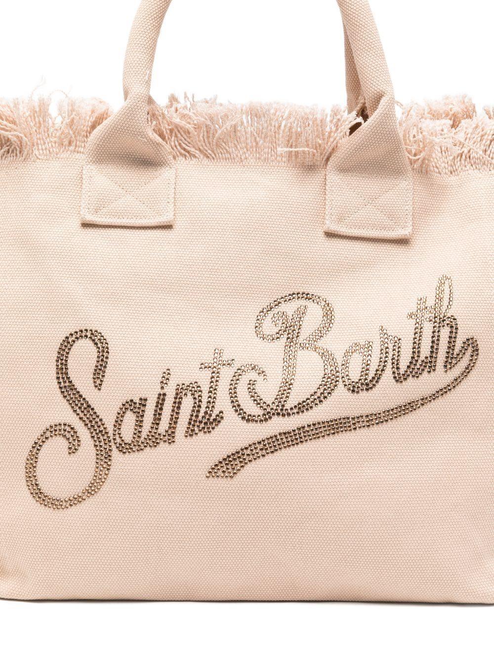 Borsa Vanity MC2 Saint Barth beige con logo glitterato VANI00100267L VANI001 00267L MC2 SAINT BARTH 