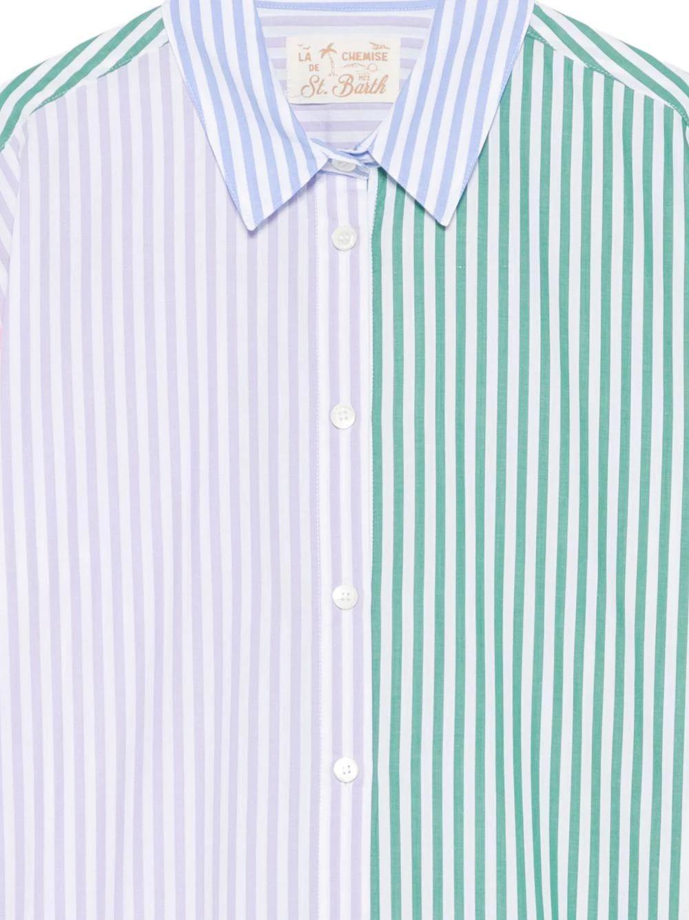 Camicia da donna MC2 Saint Barth multicolore con motivo a righe verticali BRIG001 01375L MC2 SAINT BARTH 