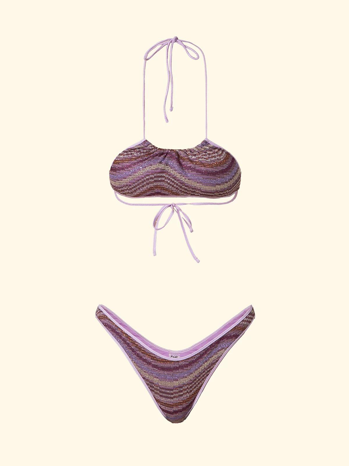 Bikini Donna Fxxk top regolabile-americano fisso Multicolor SW0651MC FK26-SW0651 MC F**K 