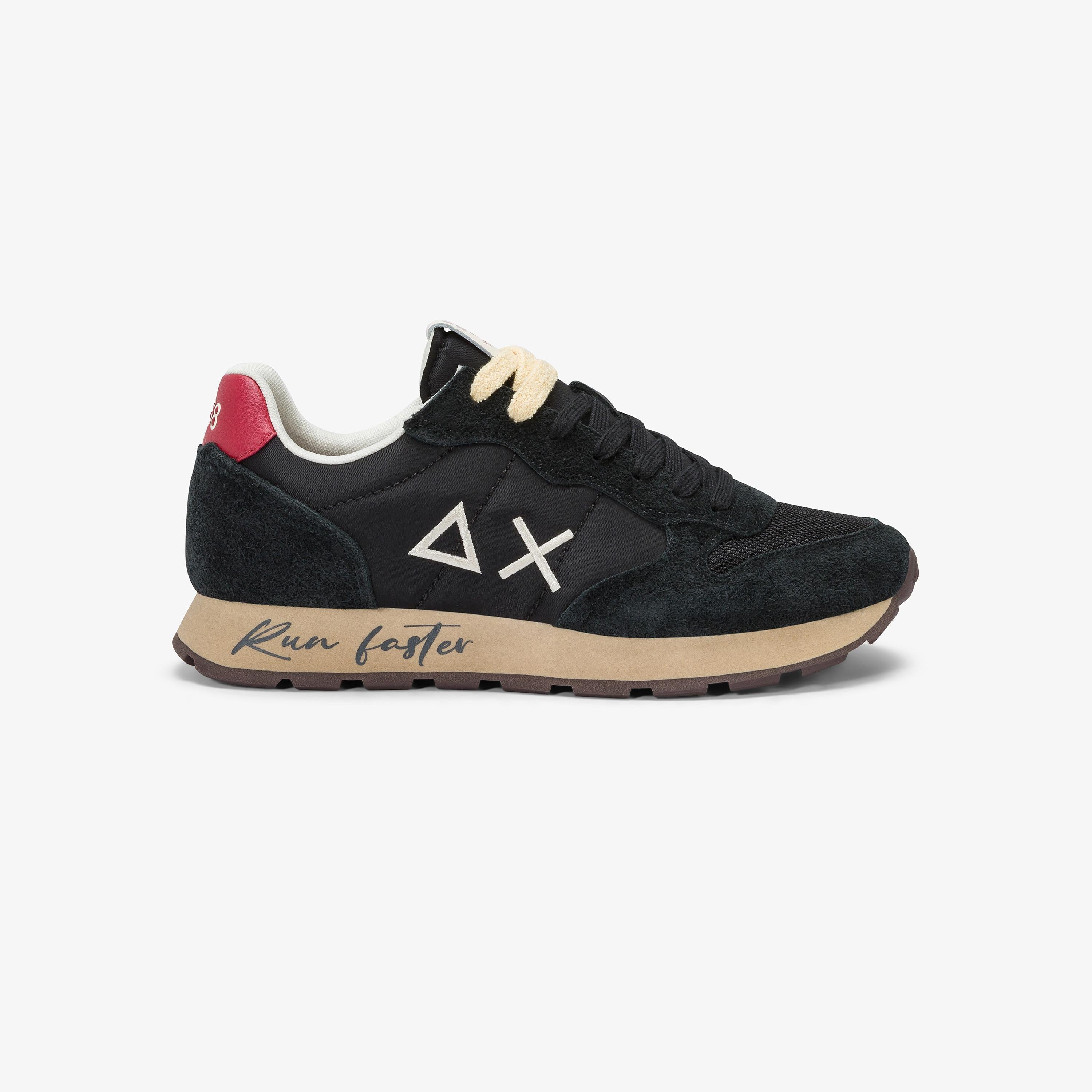 Sneaker tom vintage in nylon e suede nero Z45105 11 SUN 68 