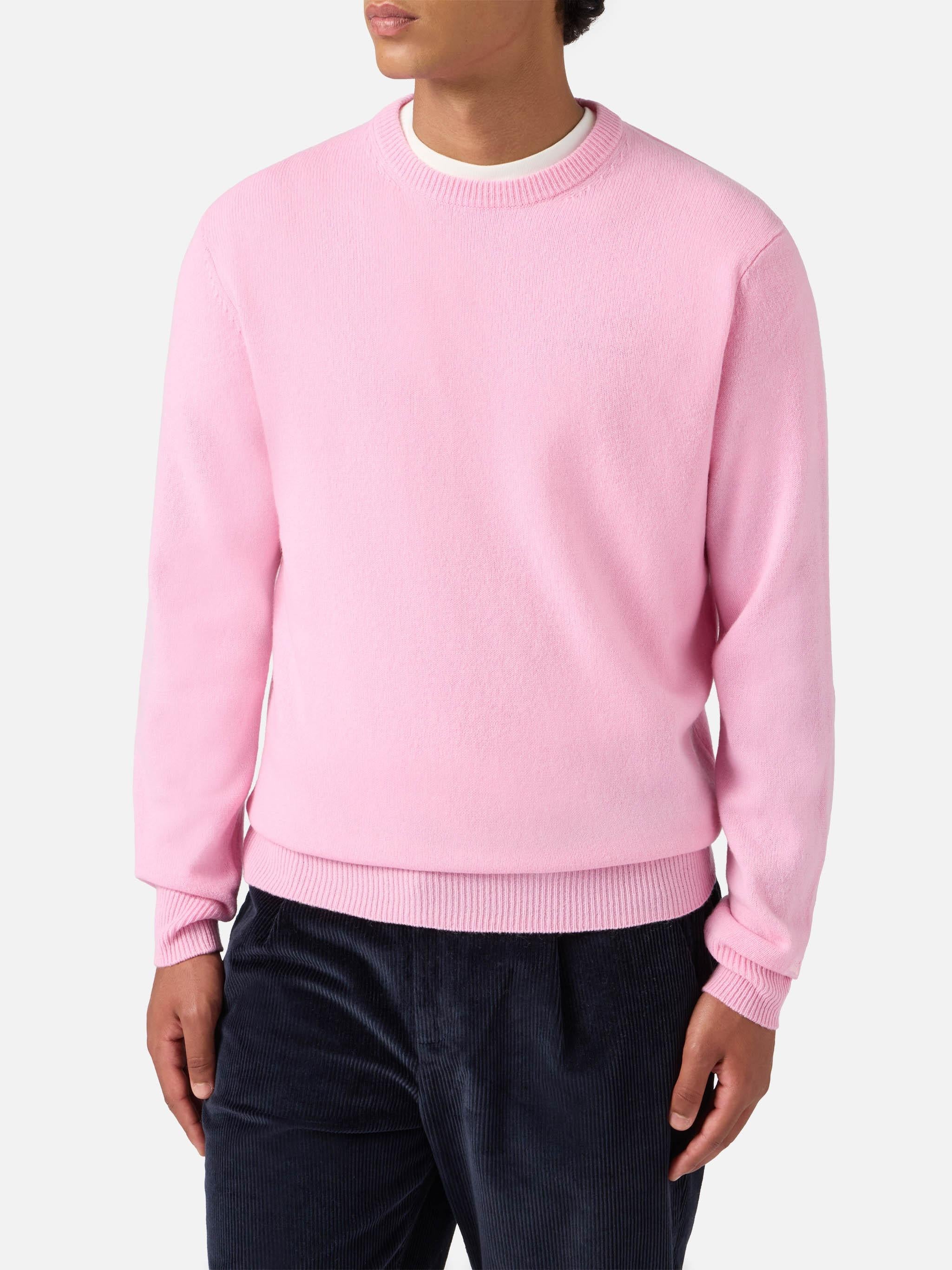 Maglione Regent in lambswool rosa REGE011 00101I MC2 SAINT BARTH 