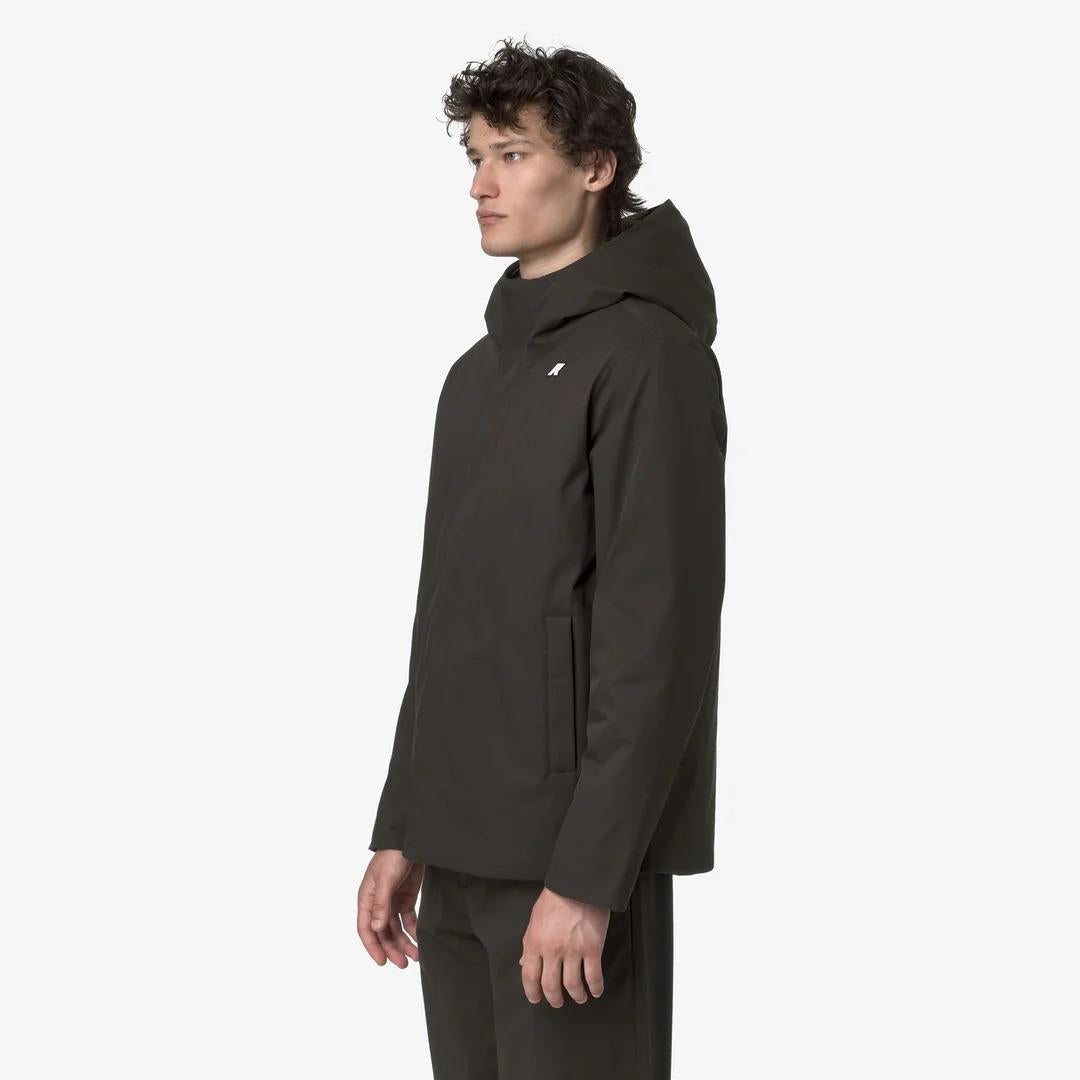 K-WAY JACKO TWILL MARMOTTA<BR/>BLACK OLIVE-BLUE AIRFORCE K8133DW B2V K-WAY 