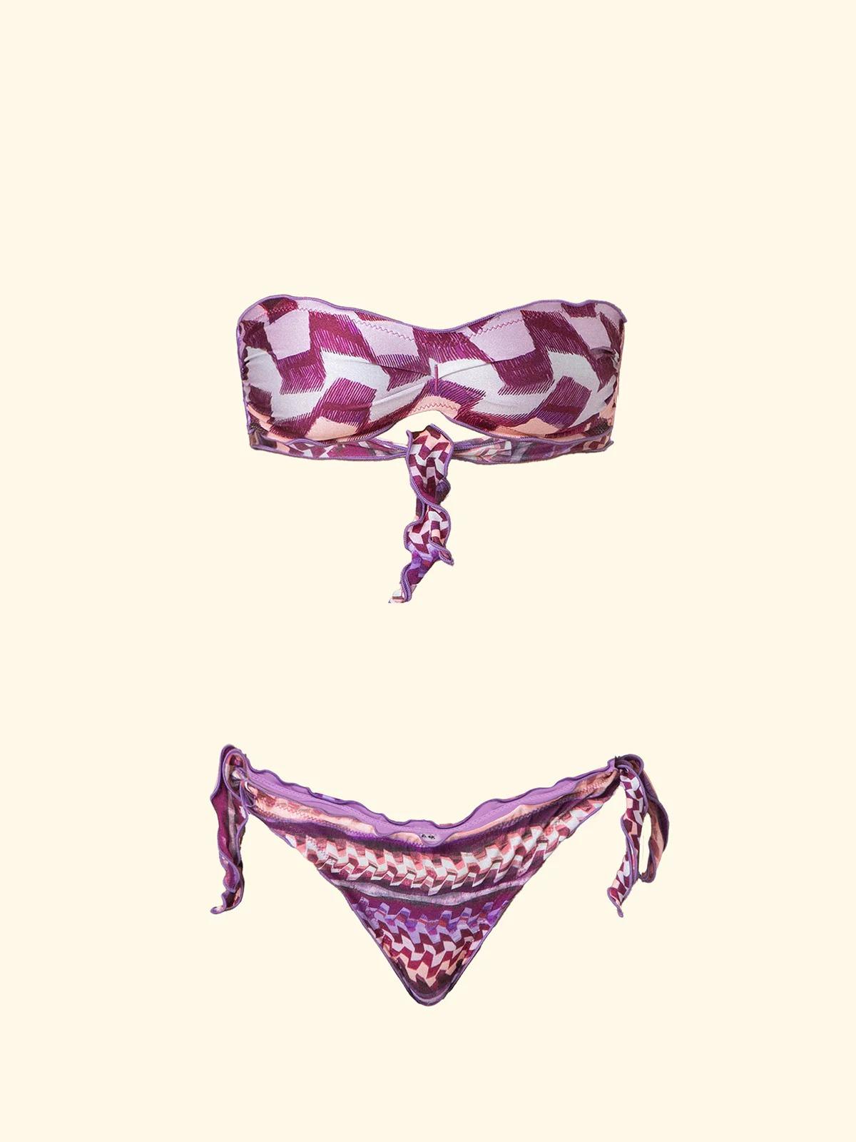 Bikini Donna F**K Fascia con Slip Regolabile Fantasia SW2606-X56 FK26-SW2606 X56 F**K 