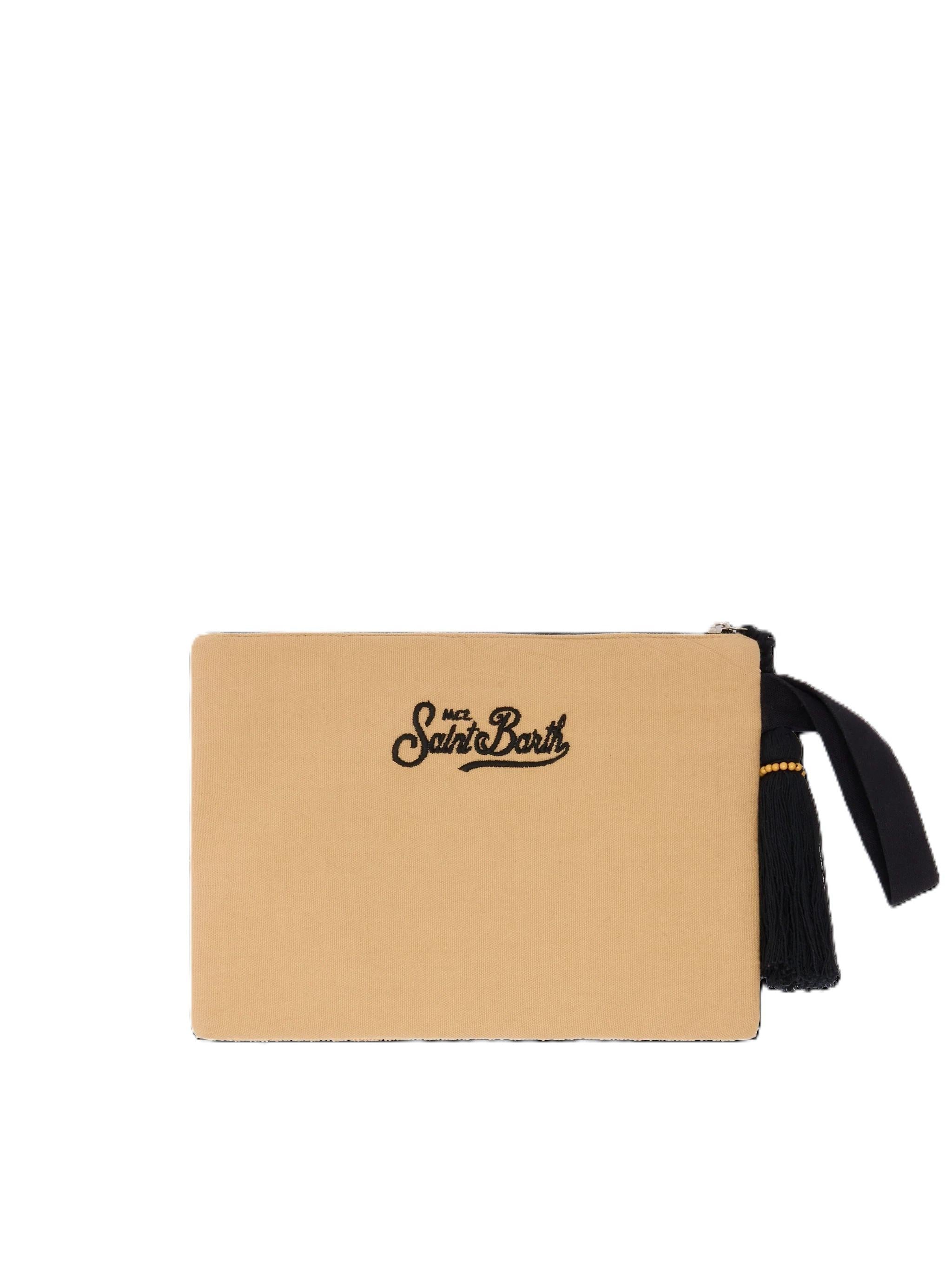 Pouch Pearl con fantasia leopardata in perline POU0002 00653L MC2 SAINT BARTH 