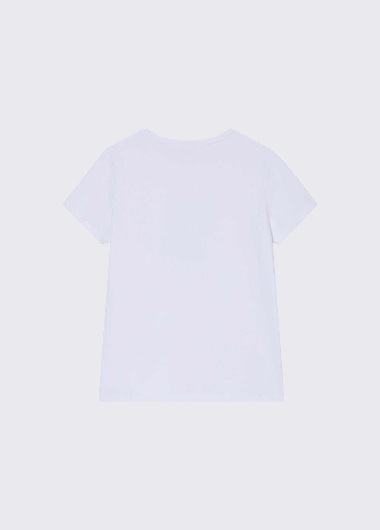LIU-JO T-shirt con logo e strass White GA6167JS003 10601 LIU-JO 