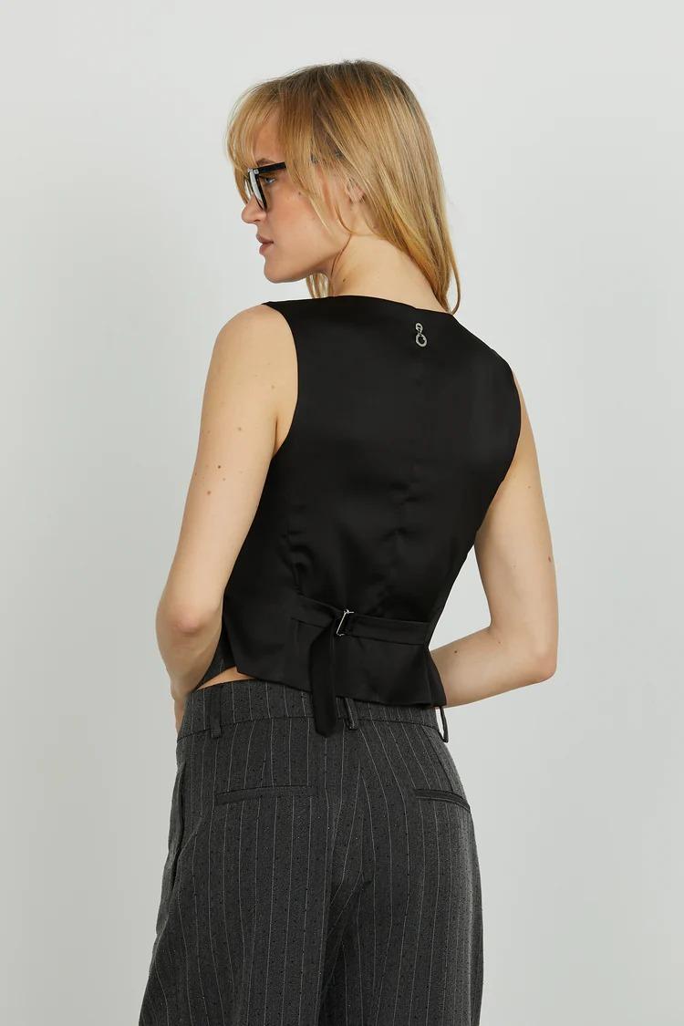 Relish Gilet DANIELI_S 3 bottoni più tasche filetto gessato più borchie RDA2505091059 NINE IRON RELISH 