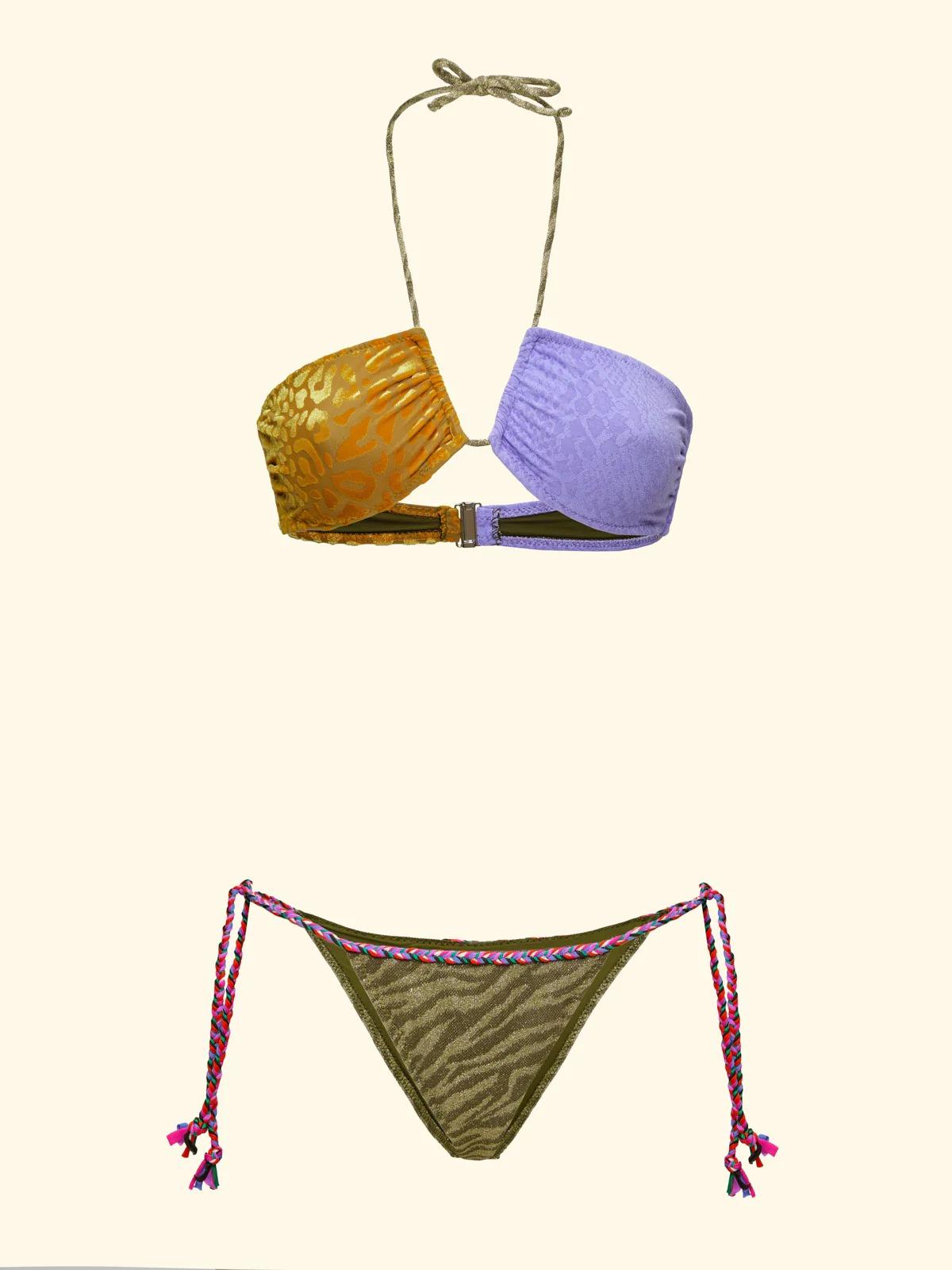 Bikini Donna Fxxk fascia-slip regolabile Multicolor SW0151MC FK26-SW0151 MC F**K 