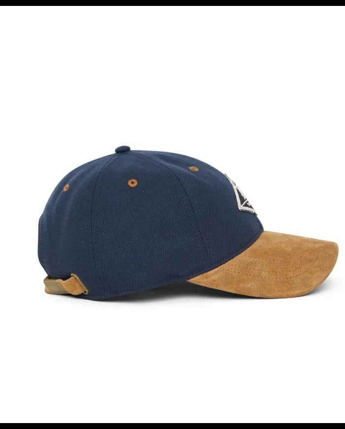 ROY ROGER'S Berretto Uomo RRU90175CN450311 OLD SCHOOL CAP AI 25/26 baseball con patch logata applicata 048 BLUE NAVY RRU90175CN450311 C0048 ROY ROGER'S 