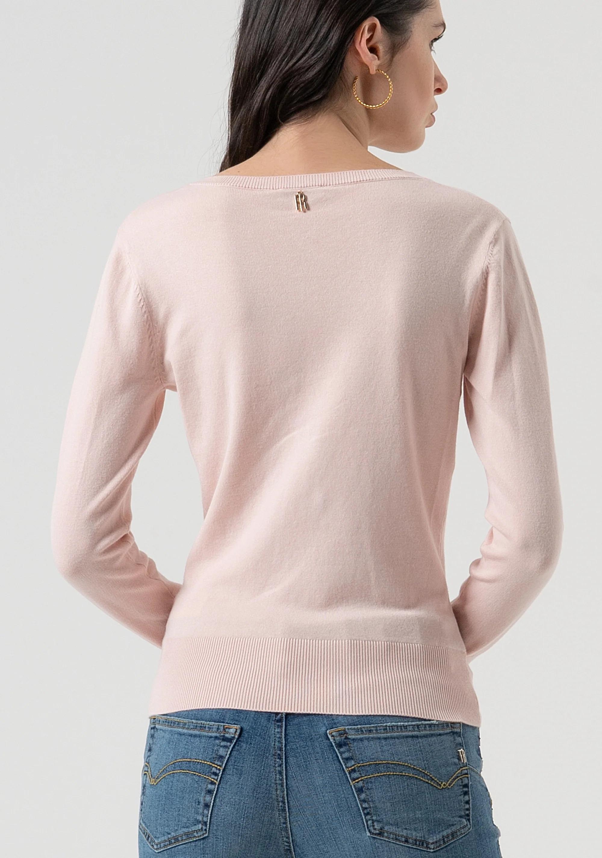 Fracomina Maglia regular con scollo a V powder FR25WT7002K42101 Q93 FRACOMINA 