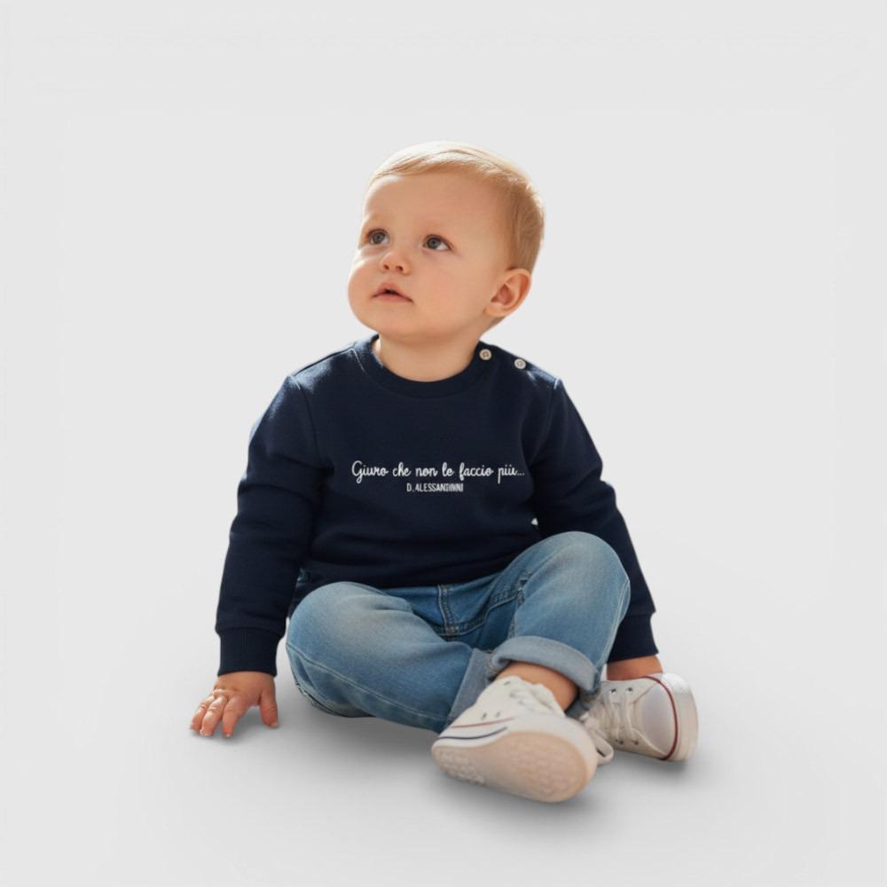 Felpa Daniele Alessandrini Kids colore Blu navy 1295F00367 NAVY DANIELE ALESSANDRINI 