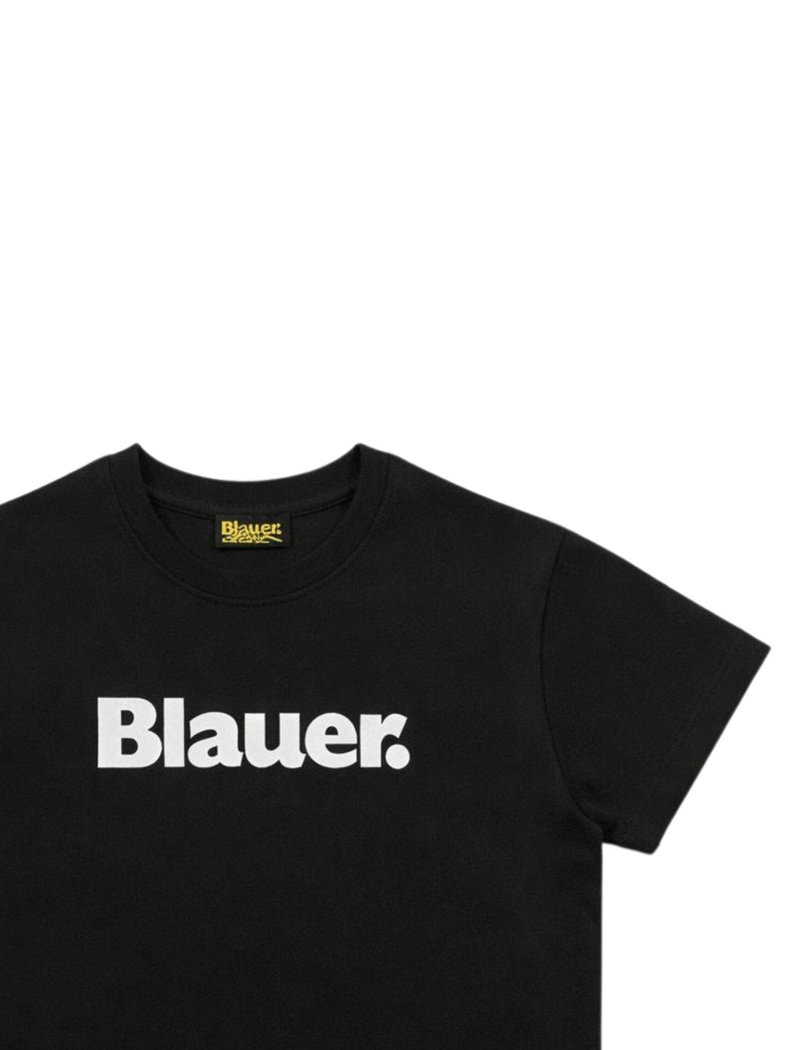 BLAUER T-shirt unisex nera in cotone hardy junior 26SBLKH02525-007558* 999 BLAUER 