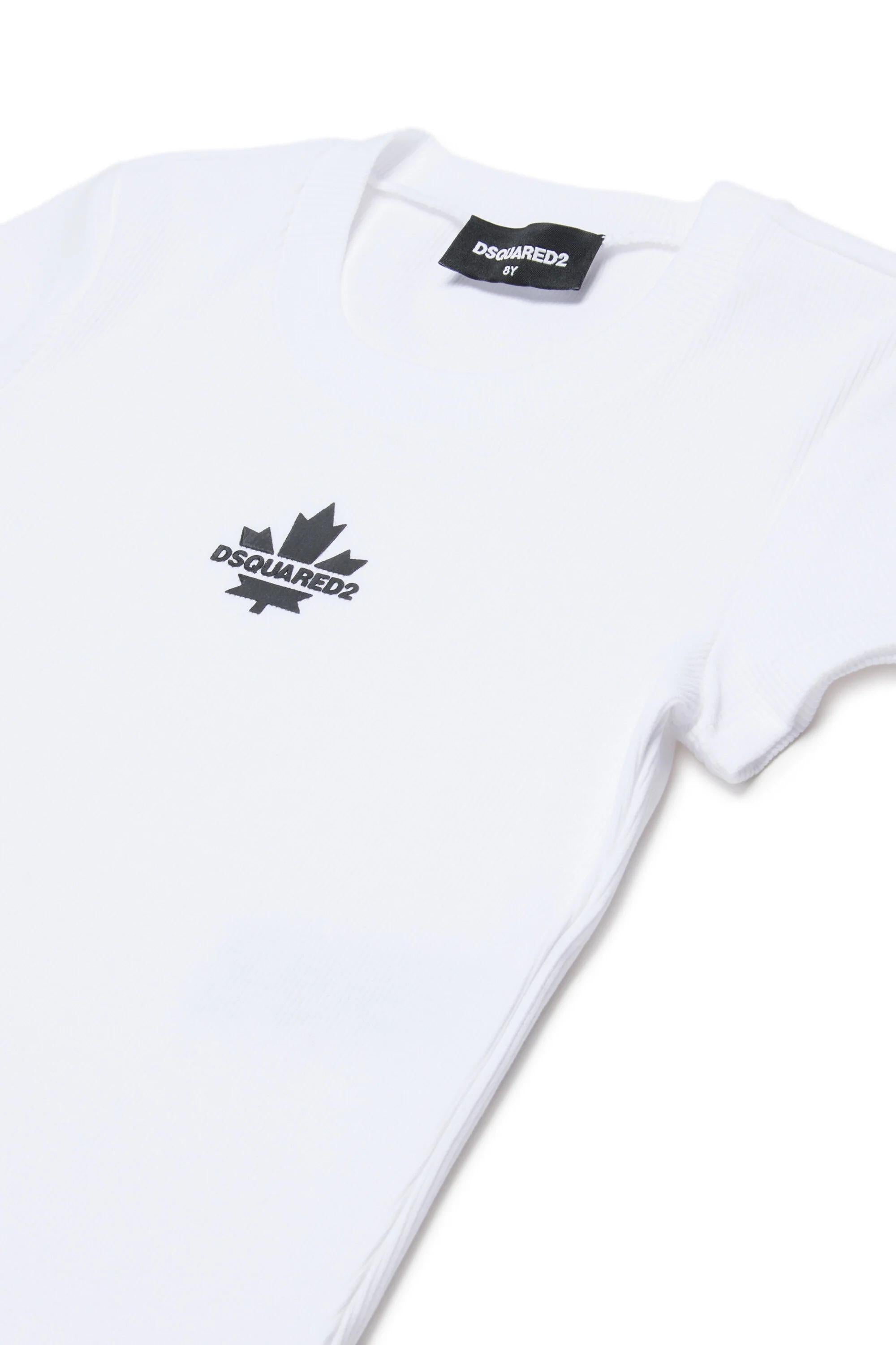 DSQUARED2<BR/>T-shirt girocollo bambina con logo bianca DQ3160-D0AGG DQ100 DSQUARED KID 