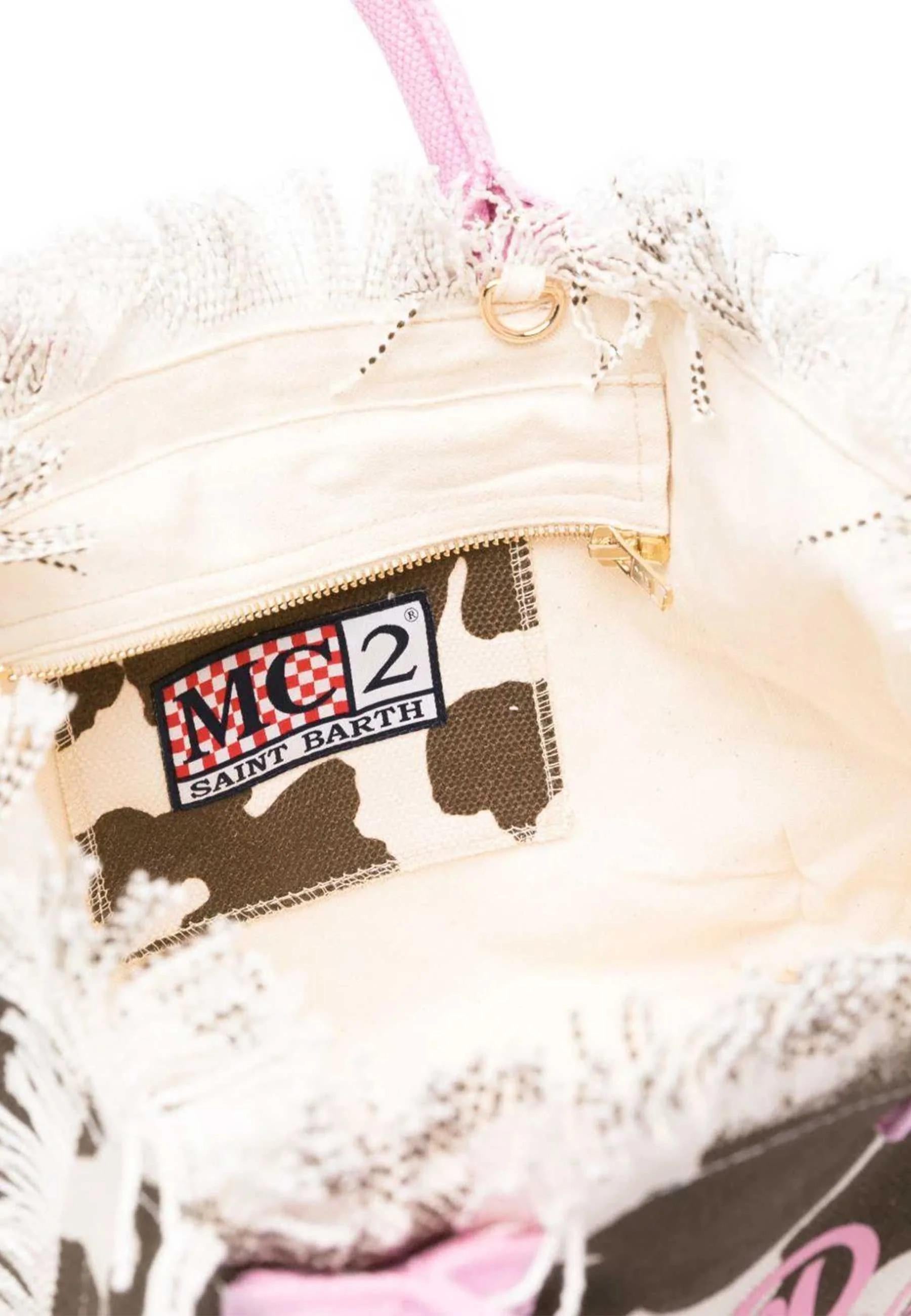 Mc2 saint barth Borsa Colette Effetto Muccato Logo Rosa COL0001 00327L MC2 SAINT BARTH 