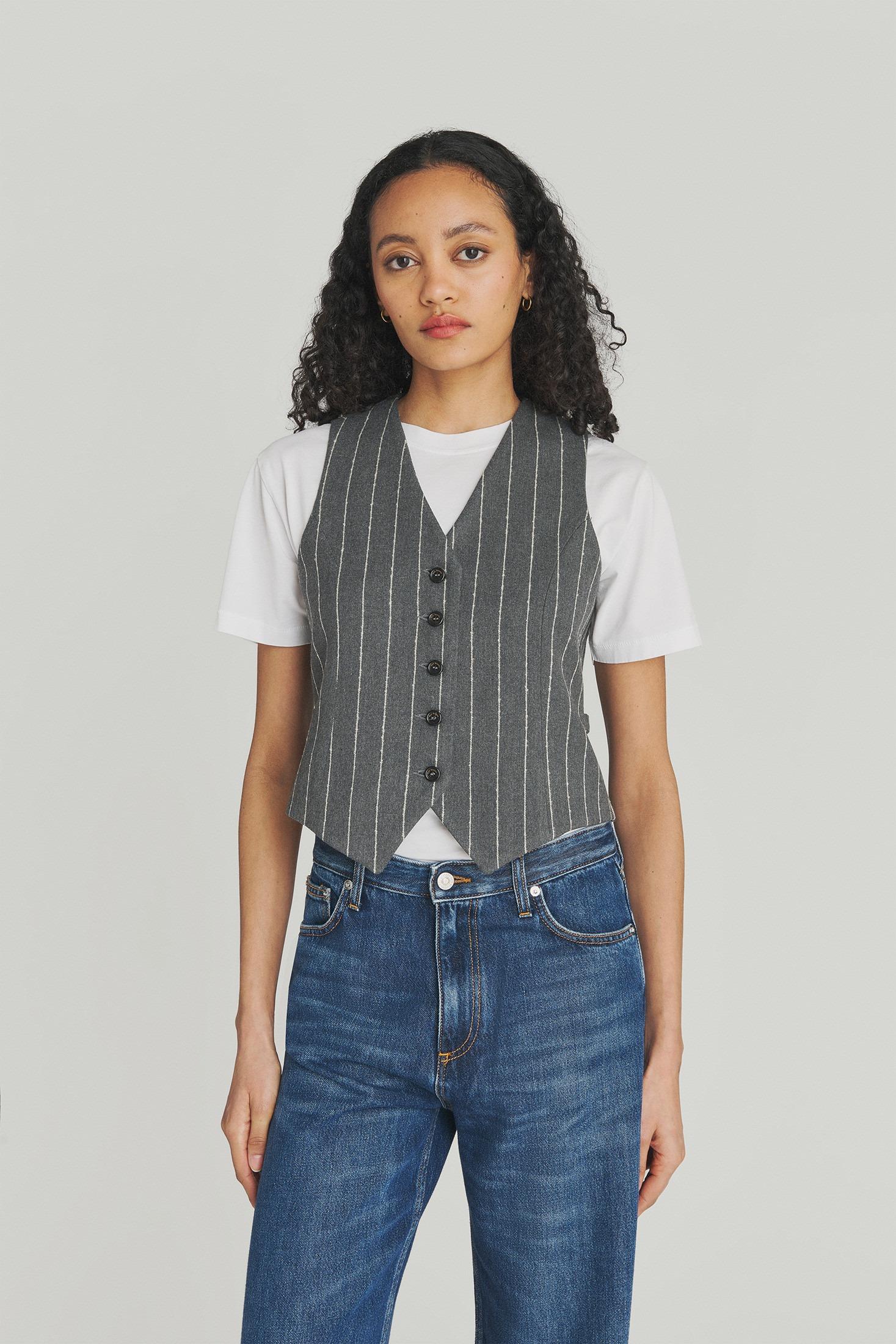 GILET GESSATO IN TWILL RND90136CN53 C0094 ROY ROGER'S 