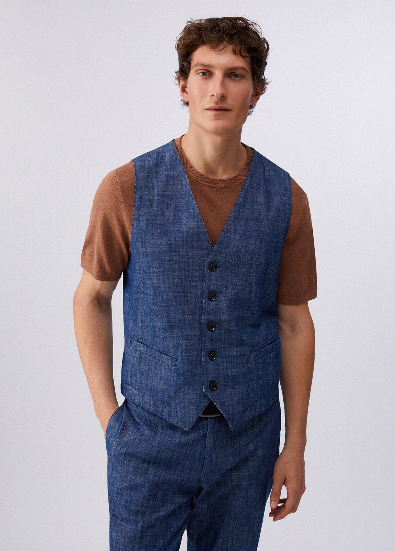 Liu-jo Gilet in denim chambray QA6024T493A 77000 LIU-JO 