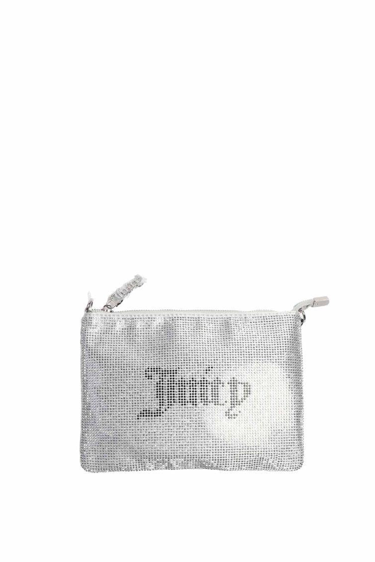 JUICY COUTURE<BR/>W MIA FLAT POUCH SILVER-SILVER BEJ1M8782WP O902 JUICY COUTURE 