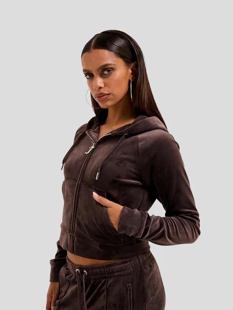 JUICY COUTURE<BR/>W MADISON OUTLINE HOODIE MARRONE VIJH70698WPF JB7 JUICY COUTURE 