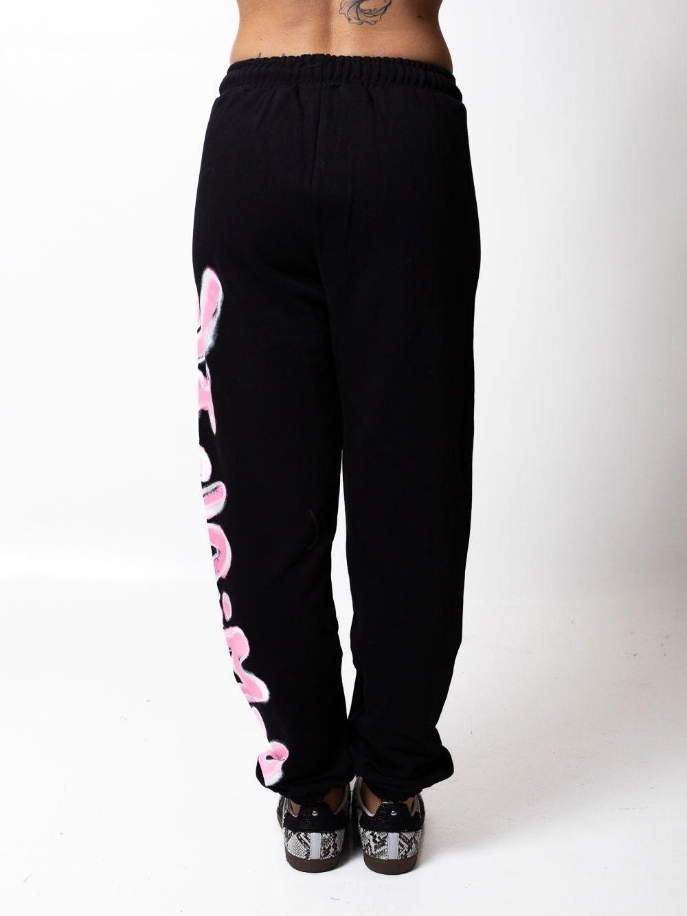 Pantalone Tuta Disclaimer da Donna - Nero 25IDS55155 NERO-ST.ROSA BUBBLE DISCLAIMER 