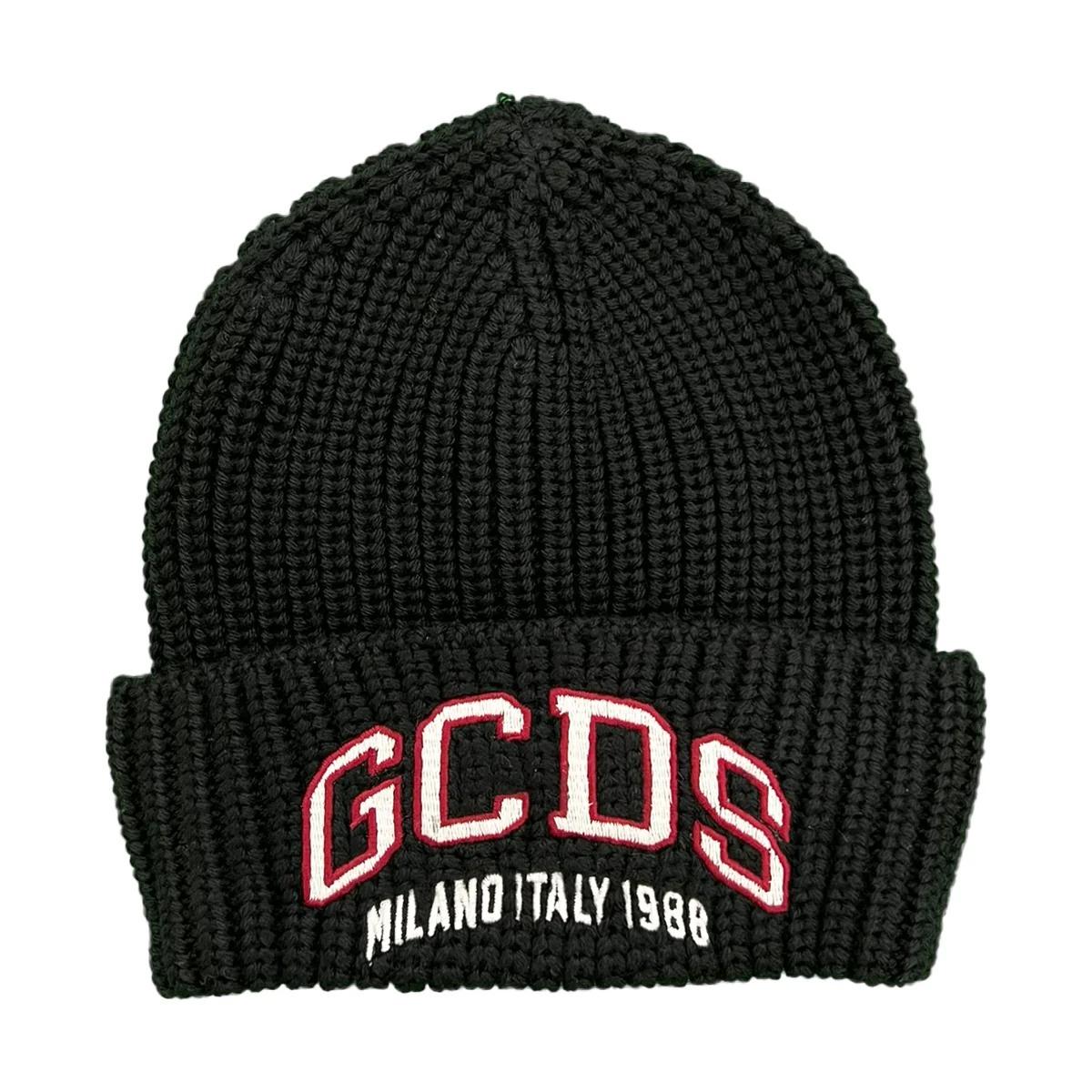 Cappello GCDS Junior in maglia misto lana a coste black B2KU5817AL8- 99 GCDS 