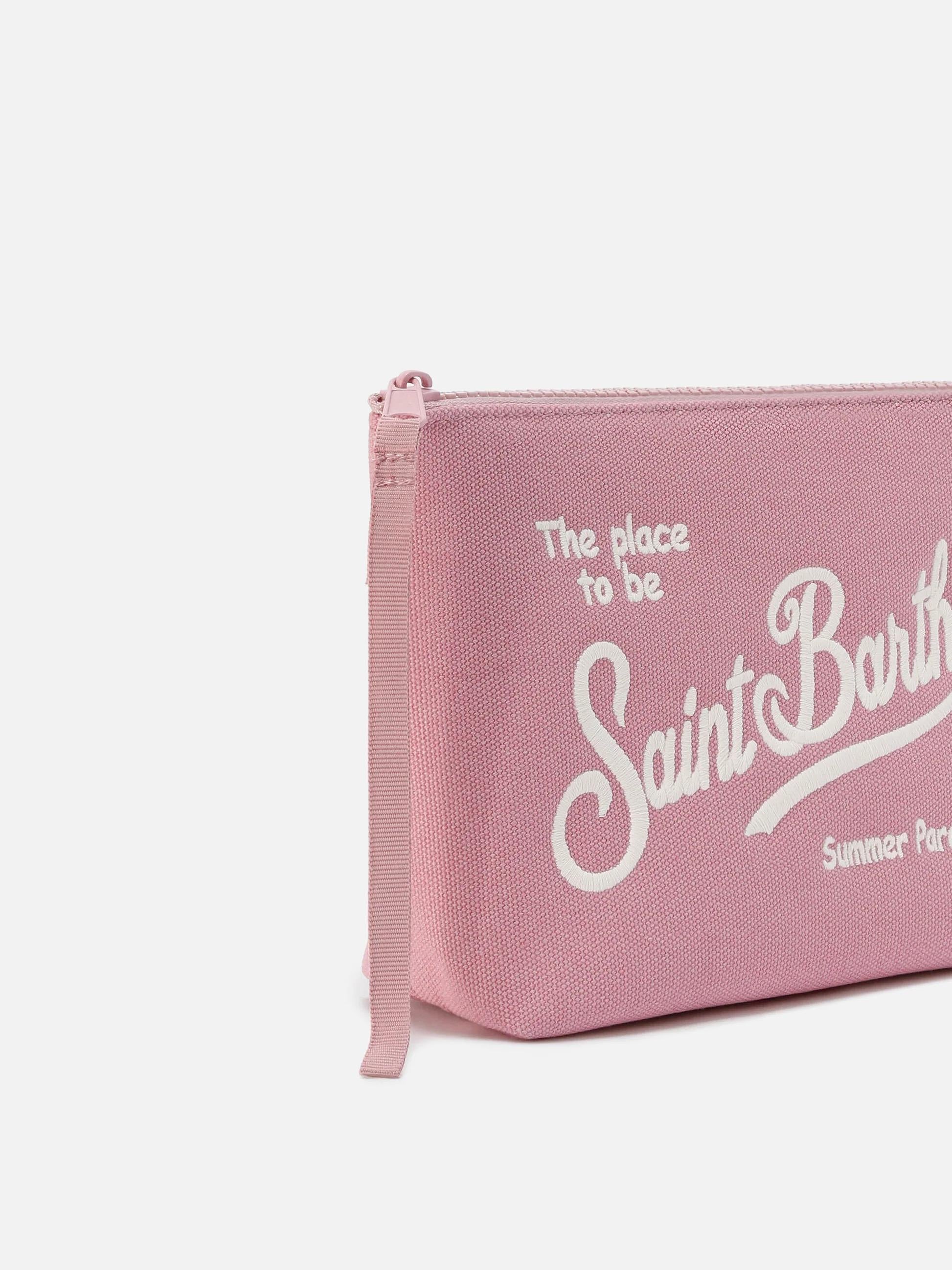 Aline Pochette in canvas rosa ALI0047 00247L MC2 SAINT BARTH 