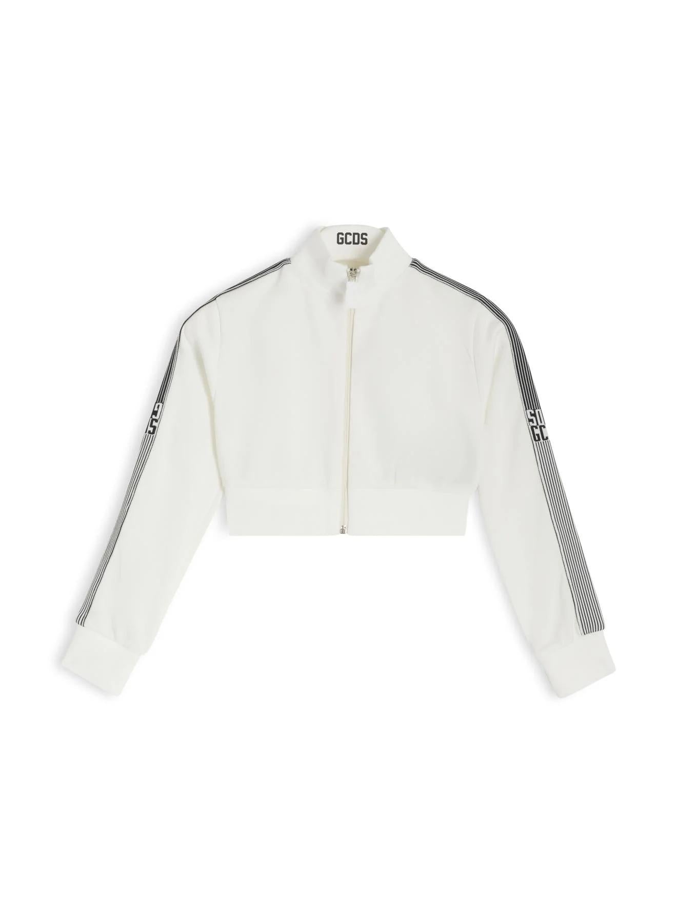 GCDS<BR/>Felpa corta color block white C1UJQE503C008* 100A GCDS 