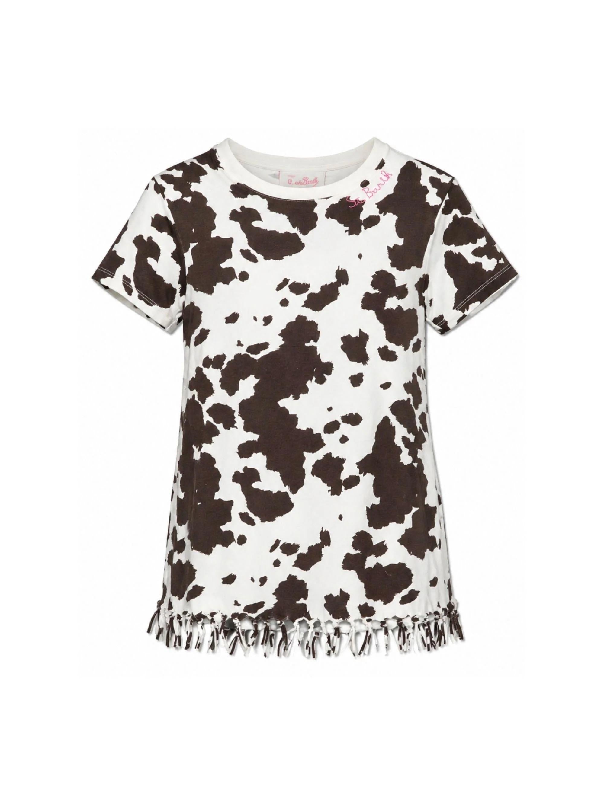Abito per bambina MC2 Saint Barth Kids bianco con stampa animalier ABY0001 03851L MC2 SAINT BARTH 