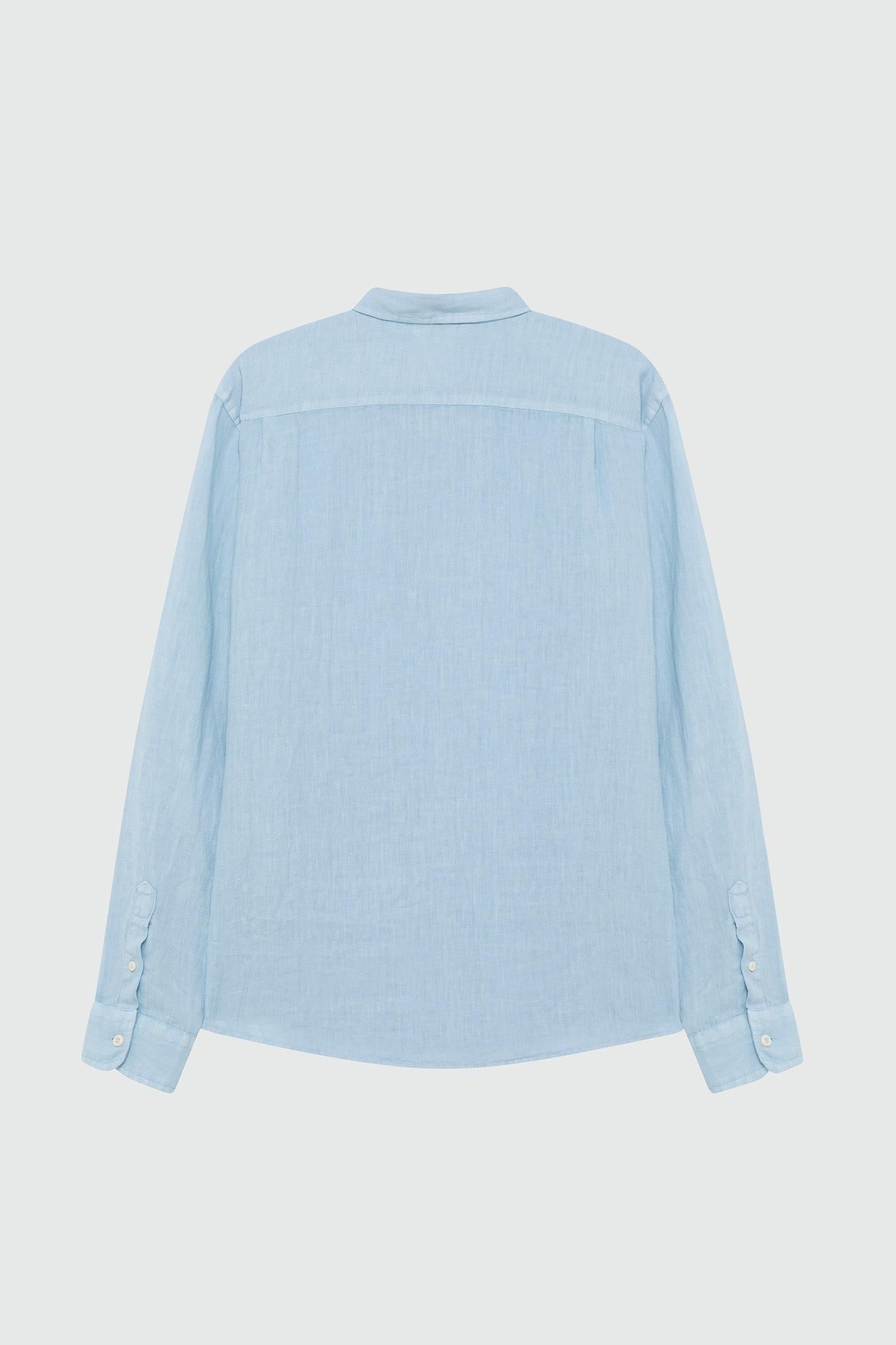 CAMICIA PIERCE IN LINO LIGHT BLUE RRU431P4220569 C0080 ROY ROGER'S 