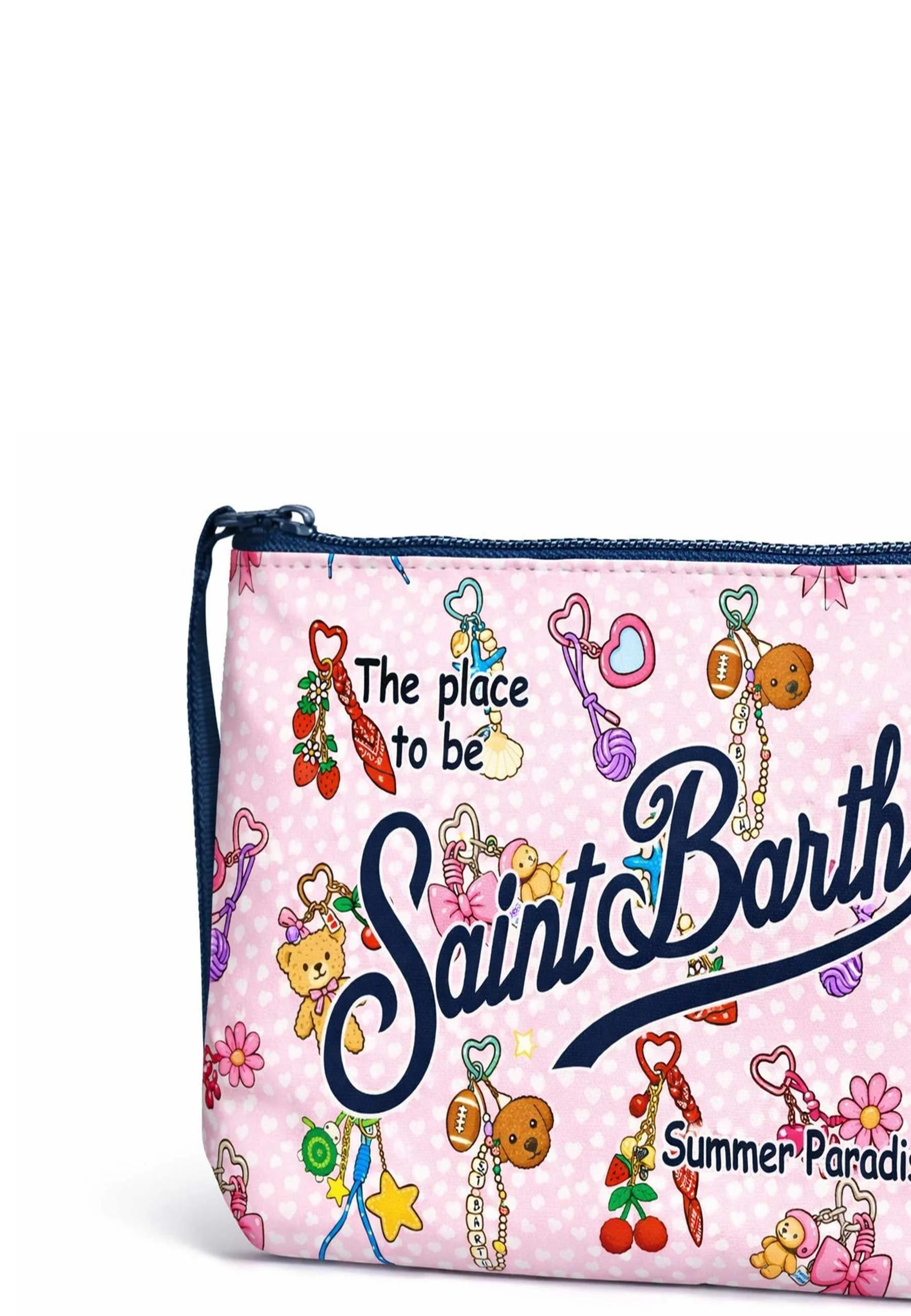 Mc2 saint barth Borsa Fantasia Giochi con Mini Cuori Rosa Bianco ALIN001 00518L MC2 SAINT BARTH 