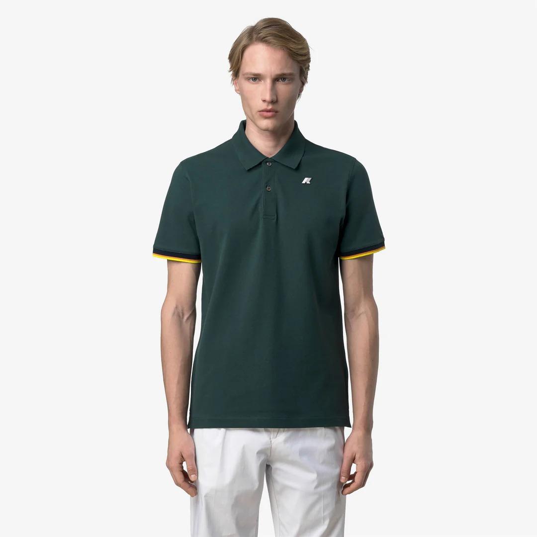 VINCENT PIQUE SLIM<BR/>GREEN DK JUNGLE K1125BW 228 K-WAY 