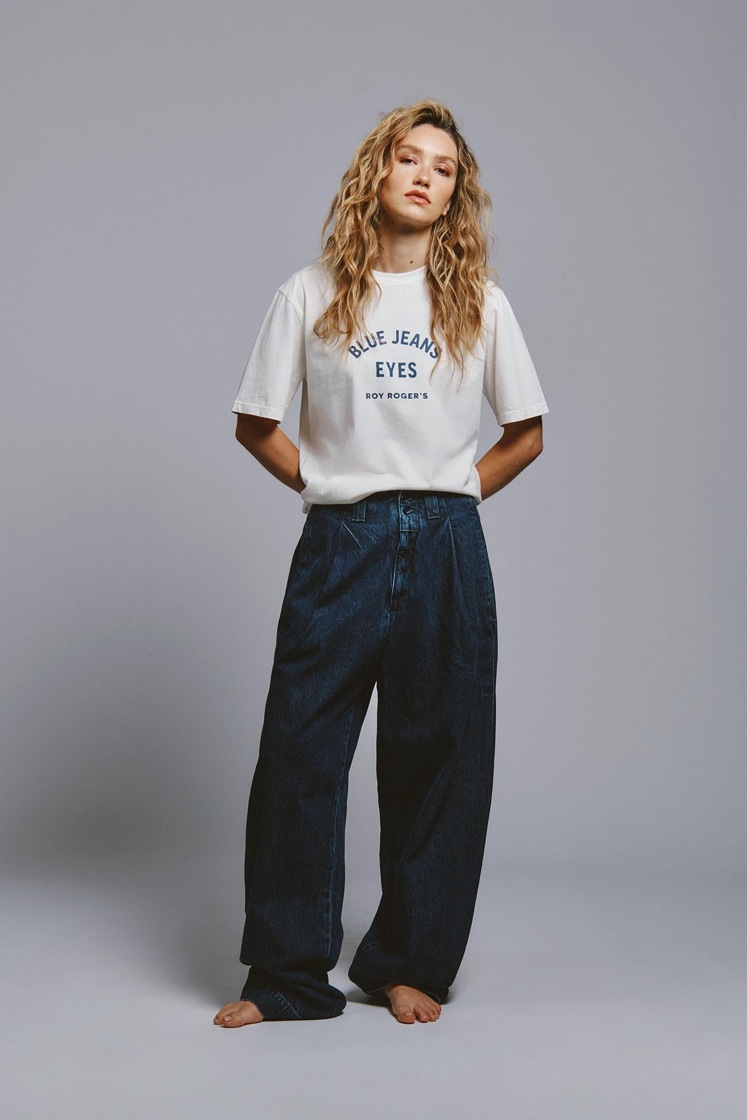 EVA X ROY ROGER'S - PANTALONE EVA DENIM MID STONE RND90351CT311033 C0999 ROY ROGER'S 