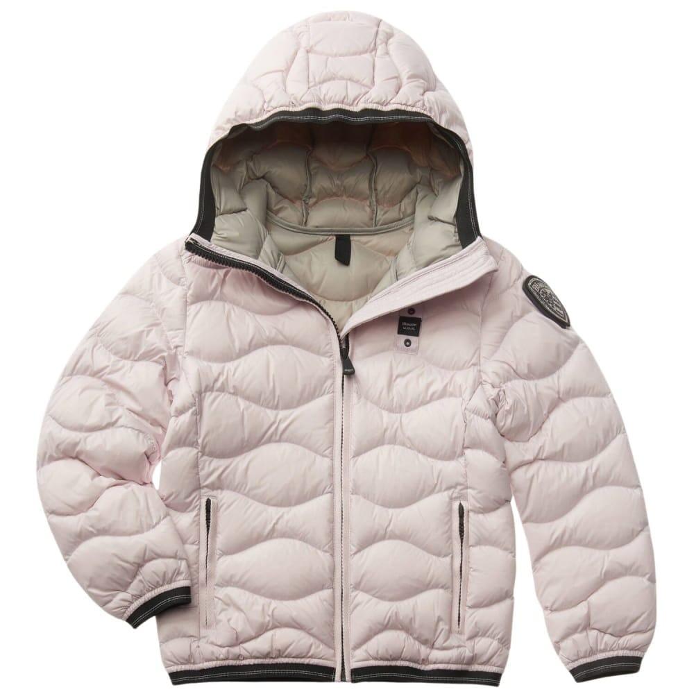 BLAUER Piumino onda LOWELL con cappuccio e logo ROSA PALLIDO 25WBLGC03385-007285* 520GG BLAUER 
