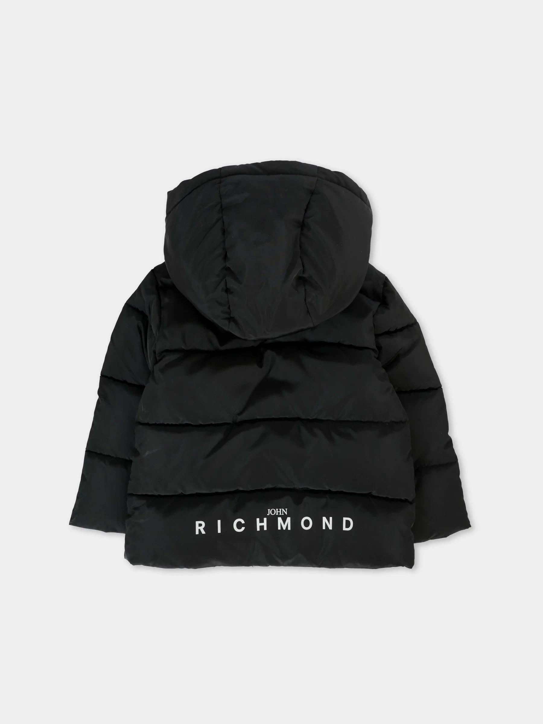 John Richmond Piumino nero per neonati con logo RIA25011PI BLACK Richmond kids 