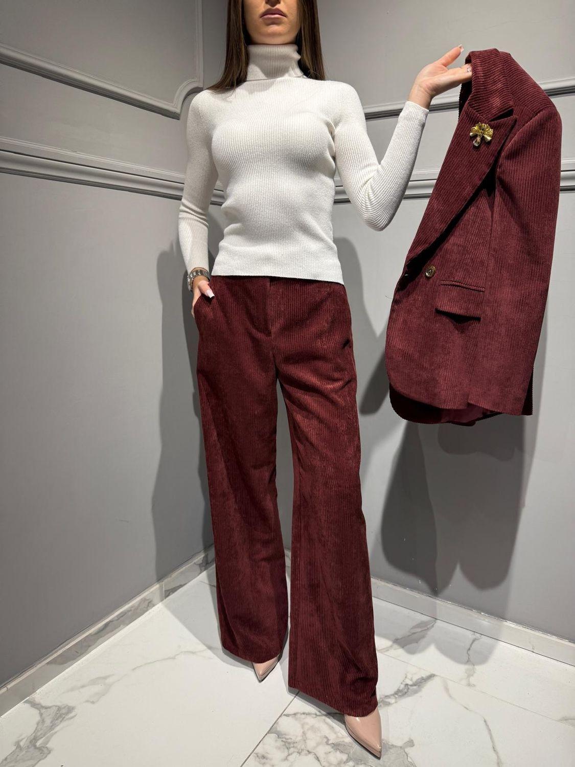 Vicolo - Maglia costine collo alto Art. 77314F panna 77314F PANNA VICOLO 