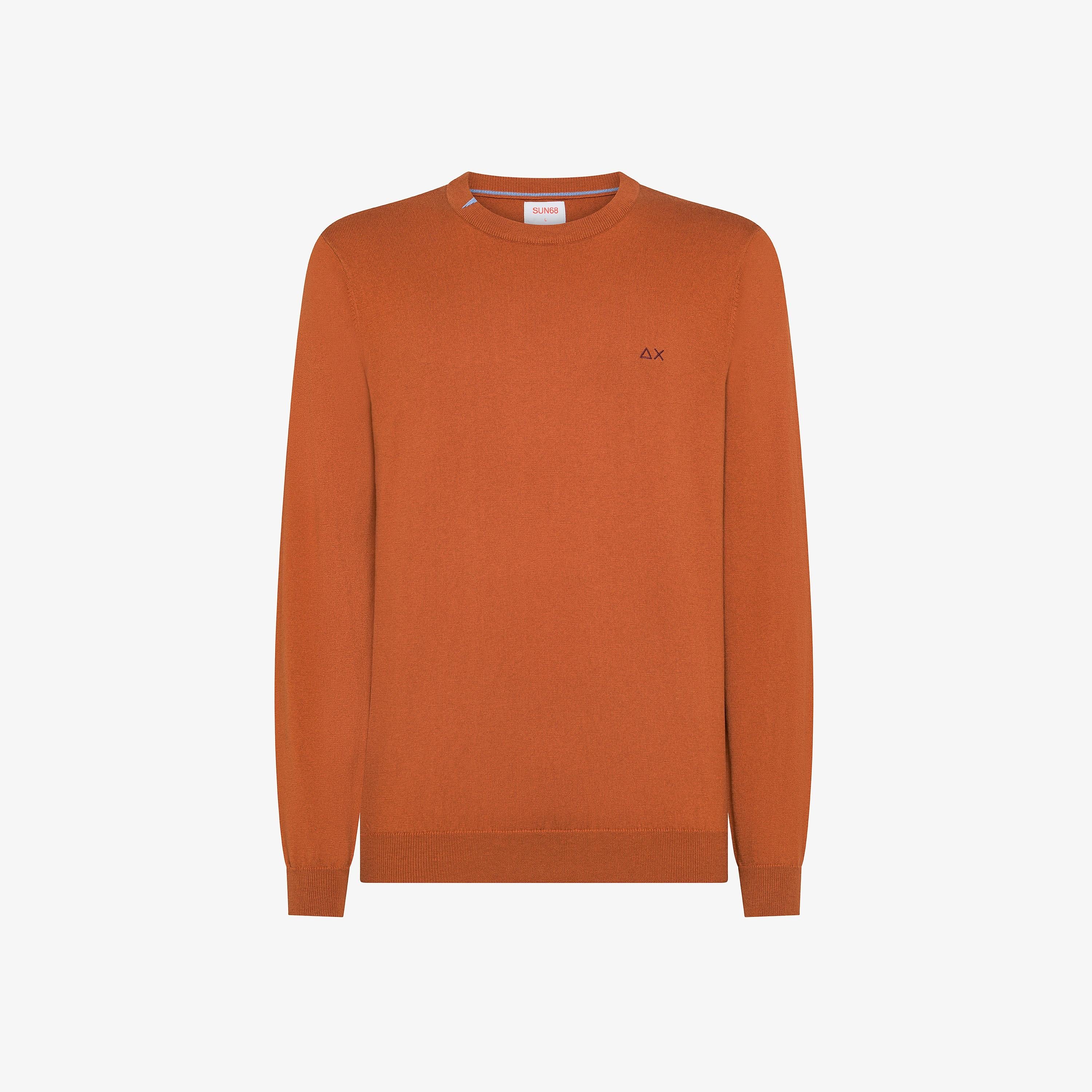 SUN68 Maglia girocollo in misto lana carota K45101 33 SUN 68 