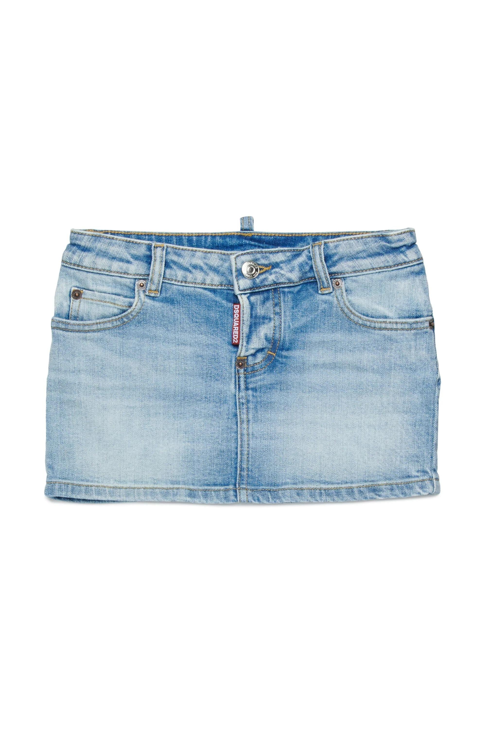 DSQUARED2<BR/>Minigonna in denim con logo DQ3219-D0AF3 DQ01 DSQUARED KID 