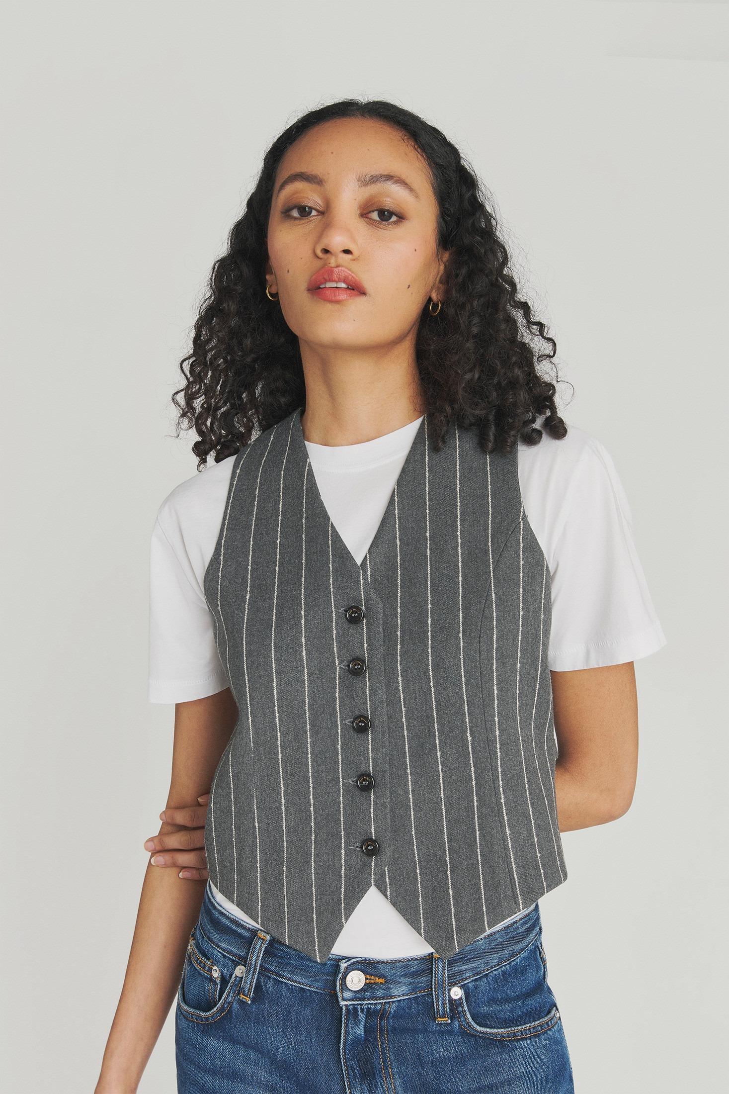 GILET GESSATO IN TWILL RND90136CN53 C0094 ROY ROGER'S 
