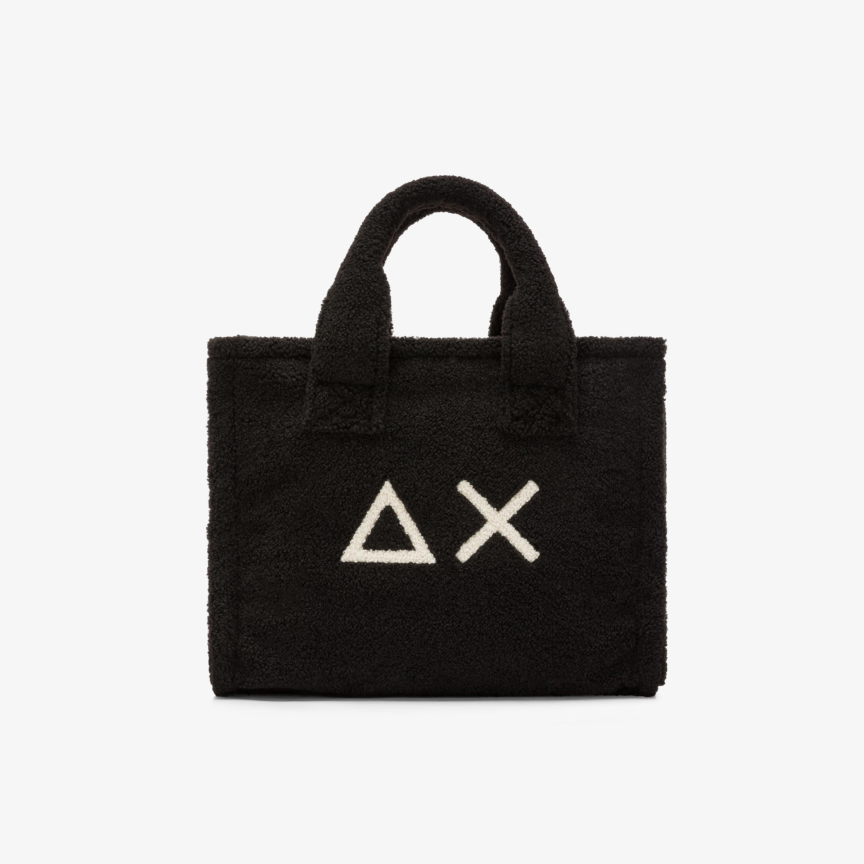 Shopping bag midi Cali in teddy nero X45224 11 SUN 68 