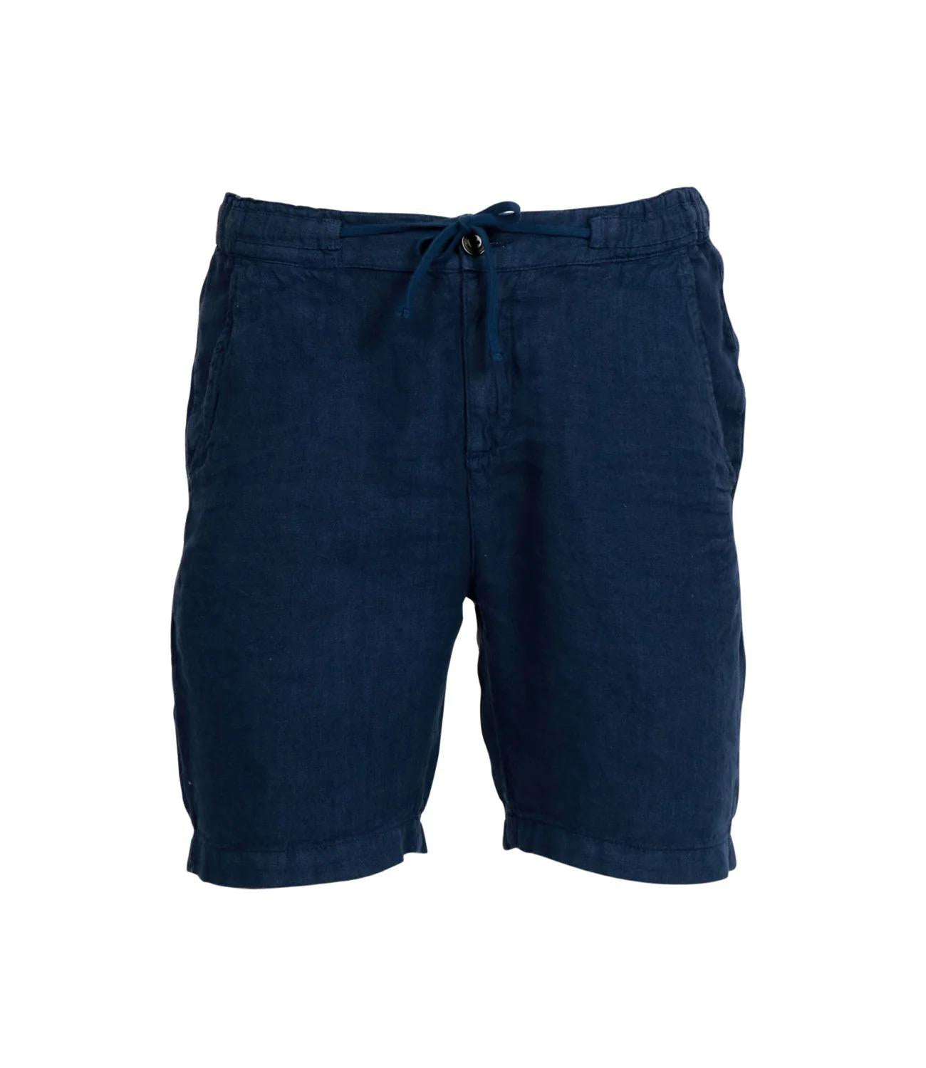 Bermuda portofino heavy linen dyed Blu navy RRU90302P4230569 C0048 ROY ROGER'S 